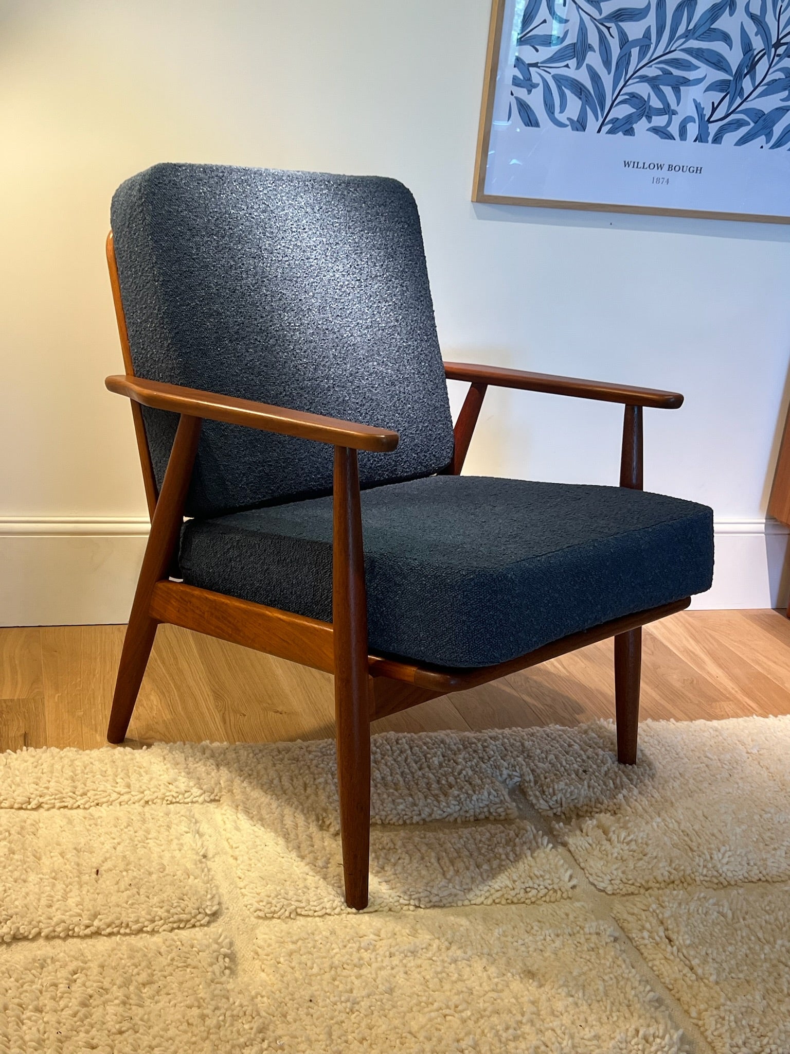 Fauteuil scandinave vintage en teck – "Aslak" - Année 60