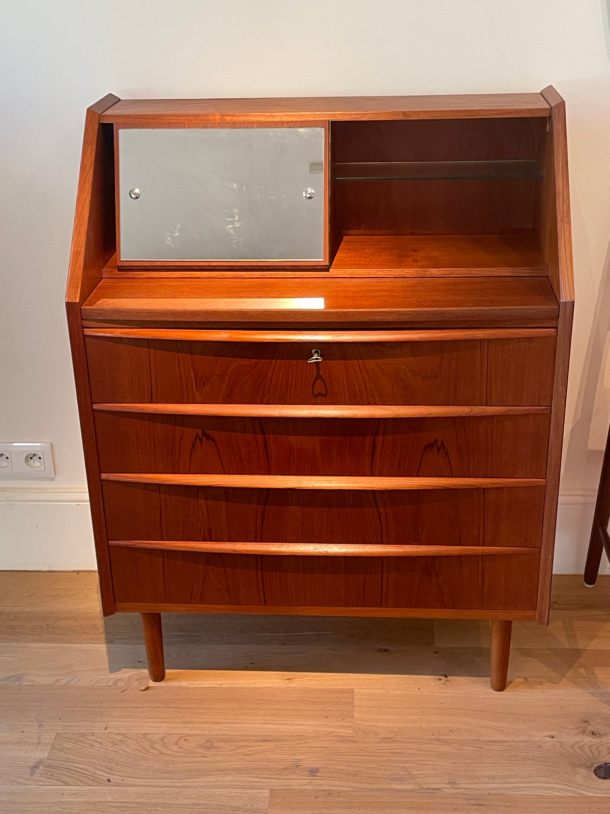 Secrétaire scandinave vintage en teck "Holger"