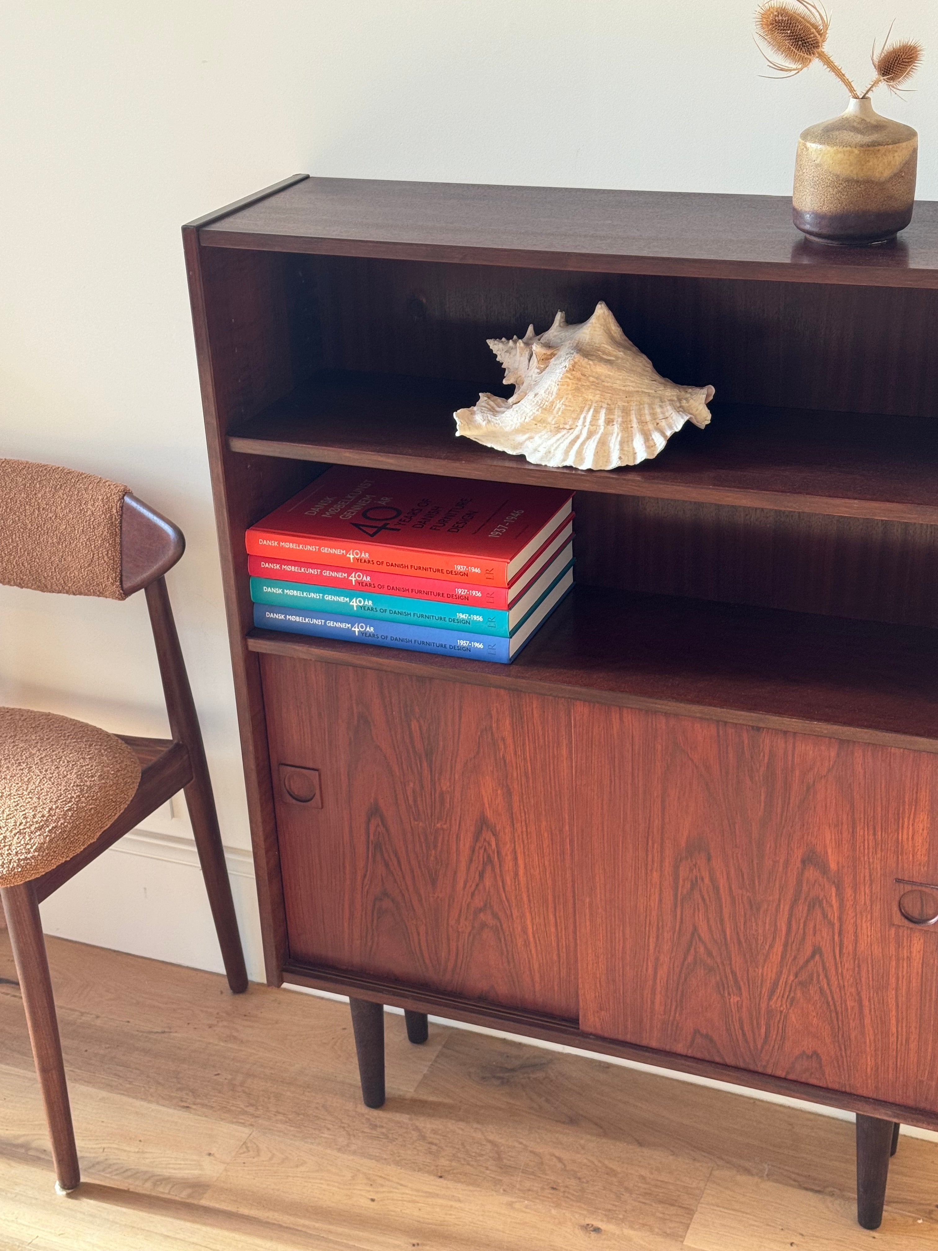 Bibliothèque scandinave vintage en palissandre "Clara"