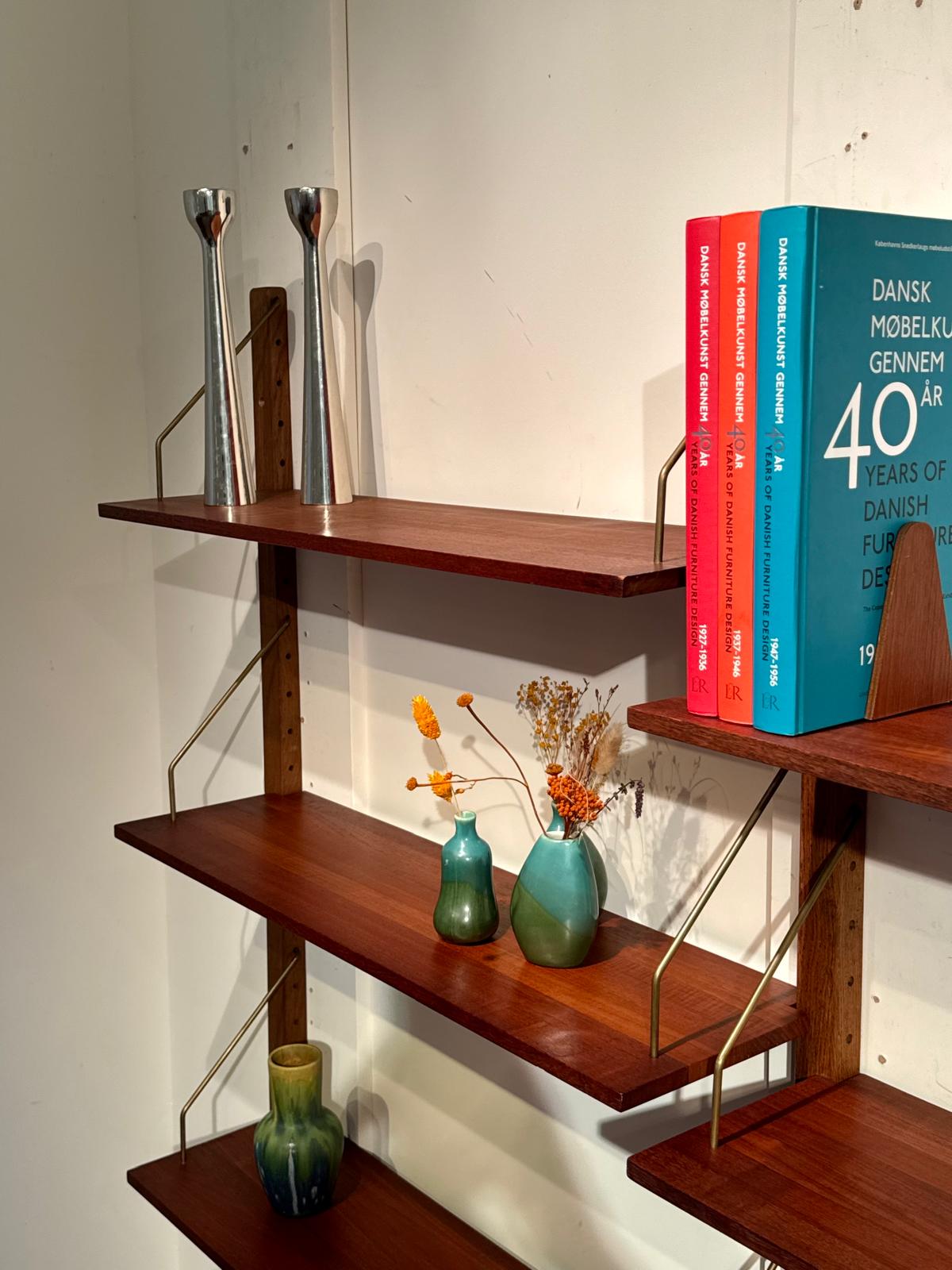 Bibliothèque scandinave vintage "Alva" en teck