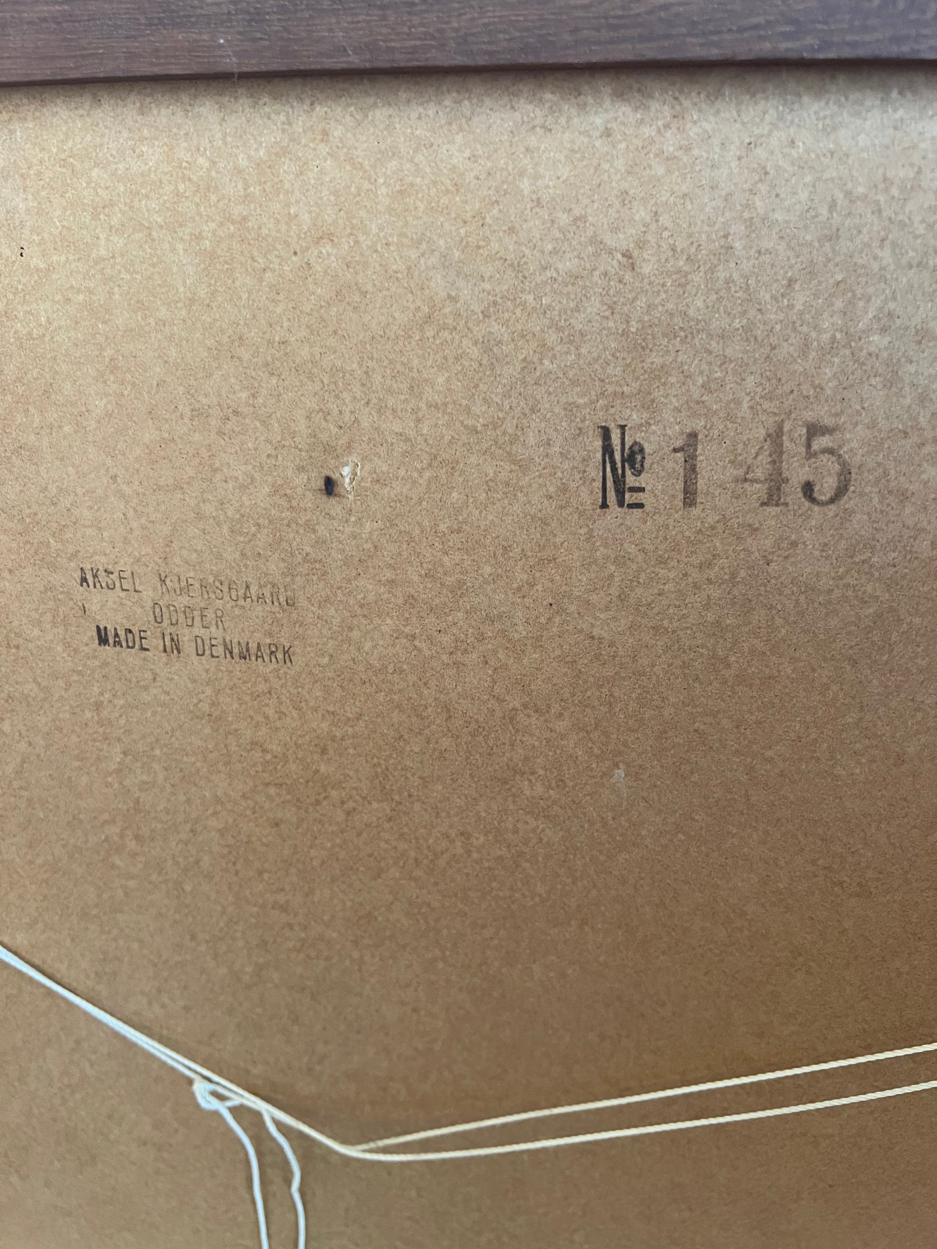 Miroir scandinave vintage "Sigrid" signé Aksel Kjaersgaard