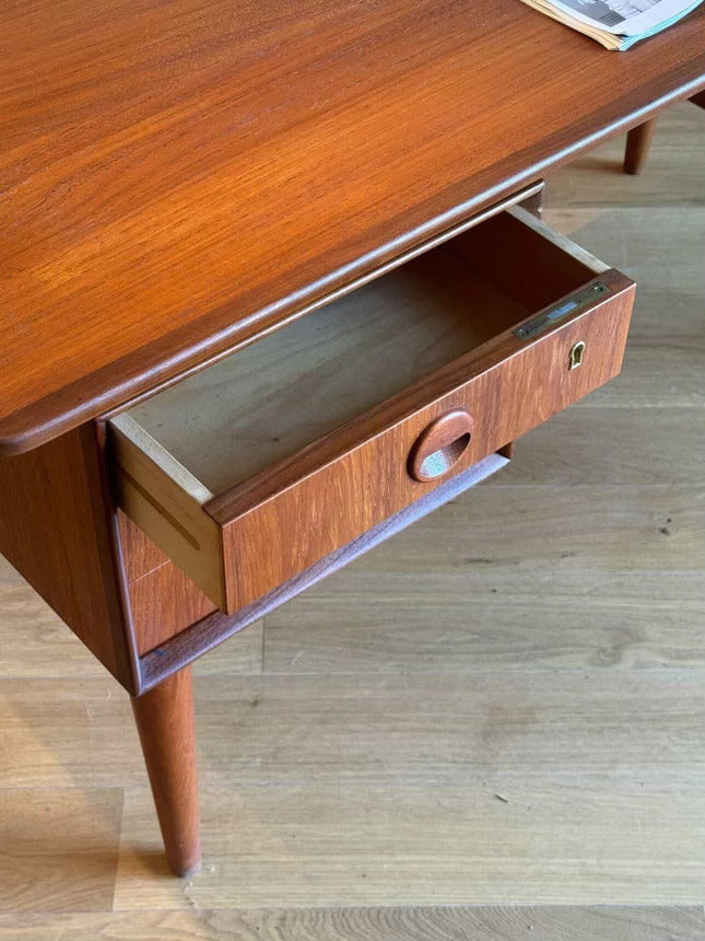 Bureau système biface scandinave vintage en teck "Søren"