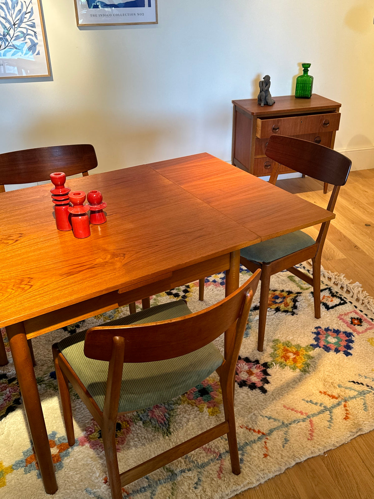 Table scandinave vintage carré « Mette »