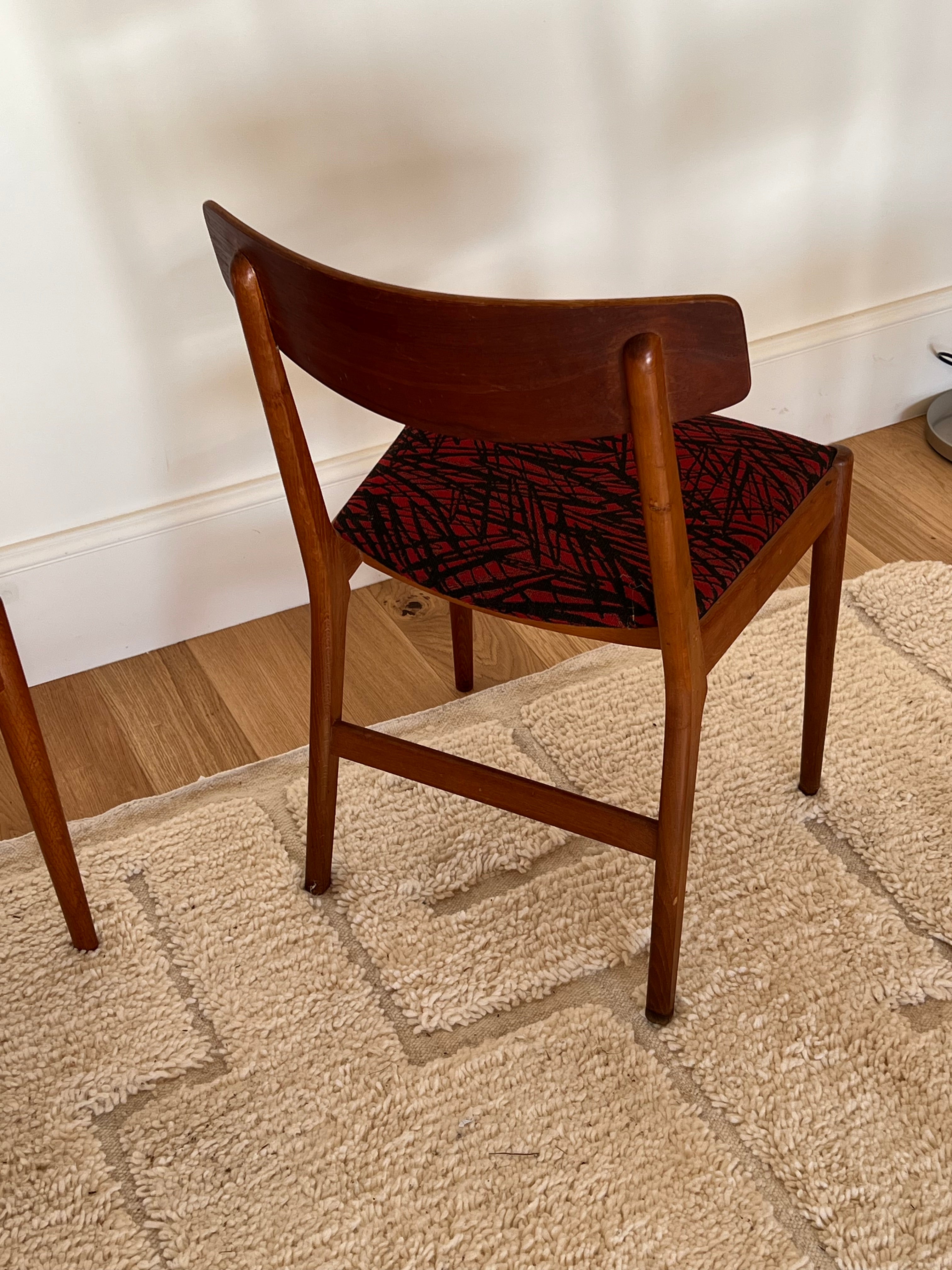 Suite de 4 chaises scandinave vintage "Virta"