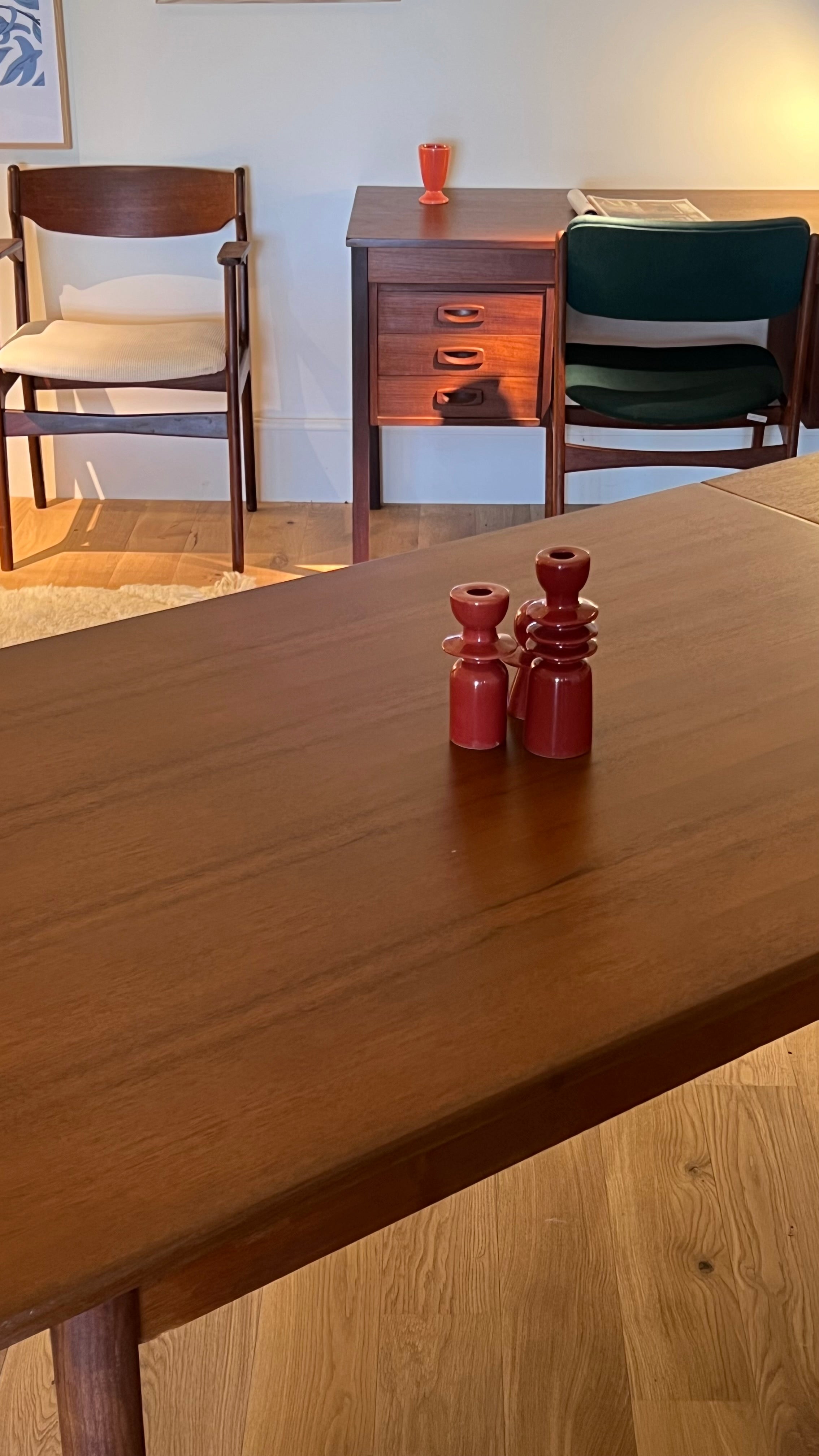Table de salle à manger scandinave vintage en teck « Lara »