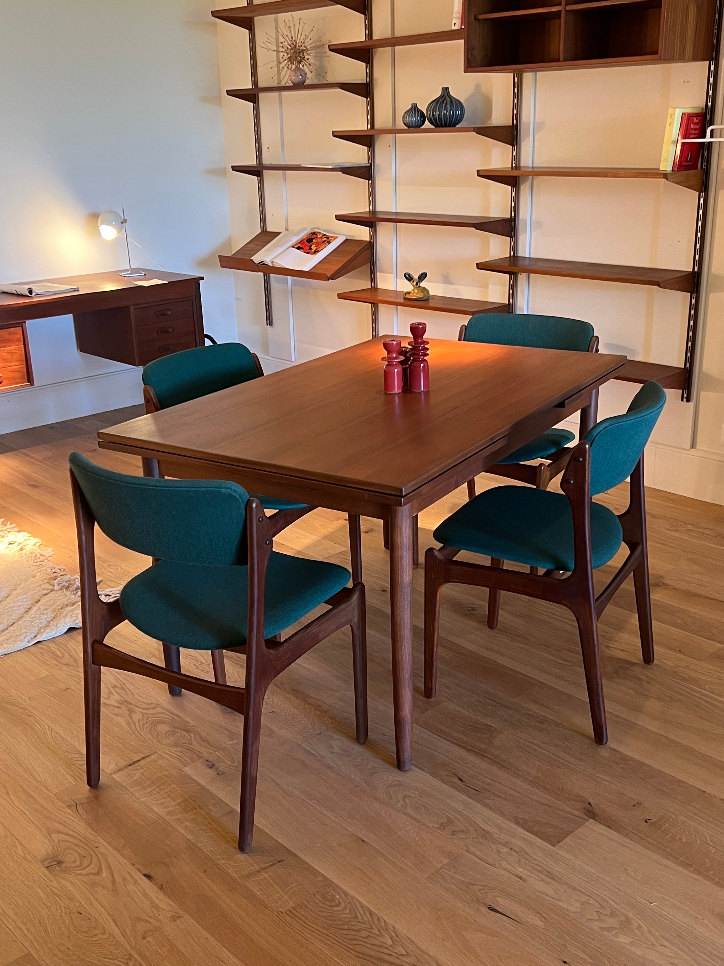 Table de salle à manger scandinave vintage en teck « Lara »