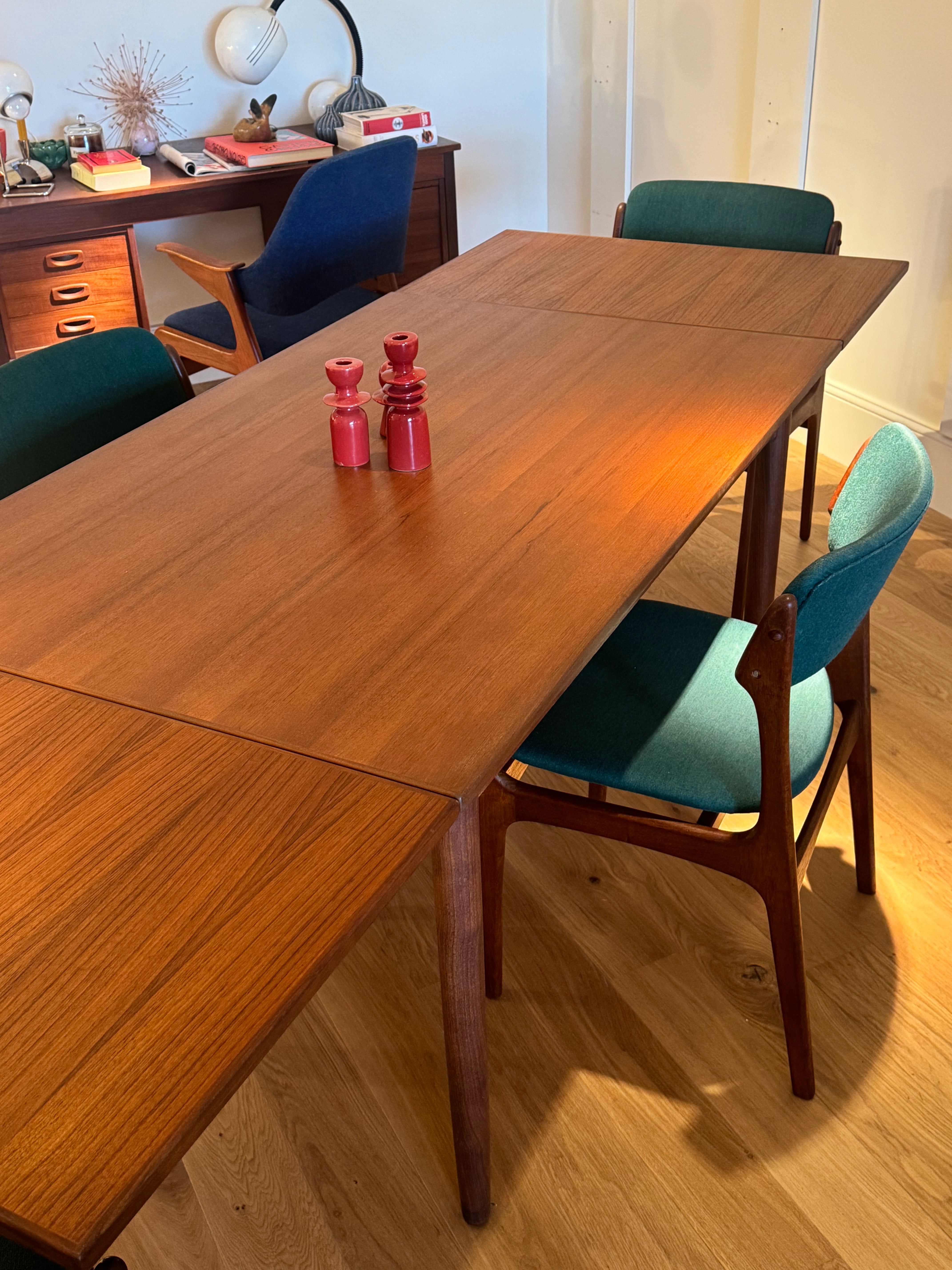 Table de salle à manger scandinave vintage en teck « Lara »