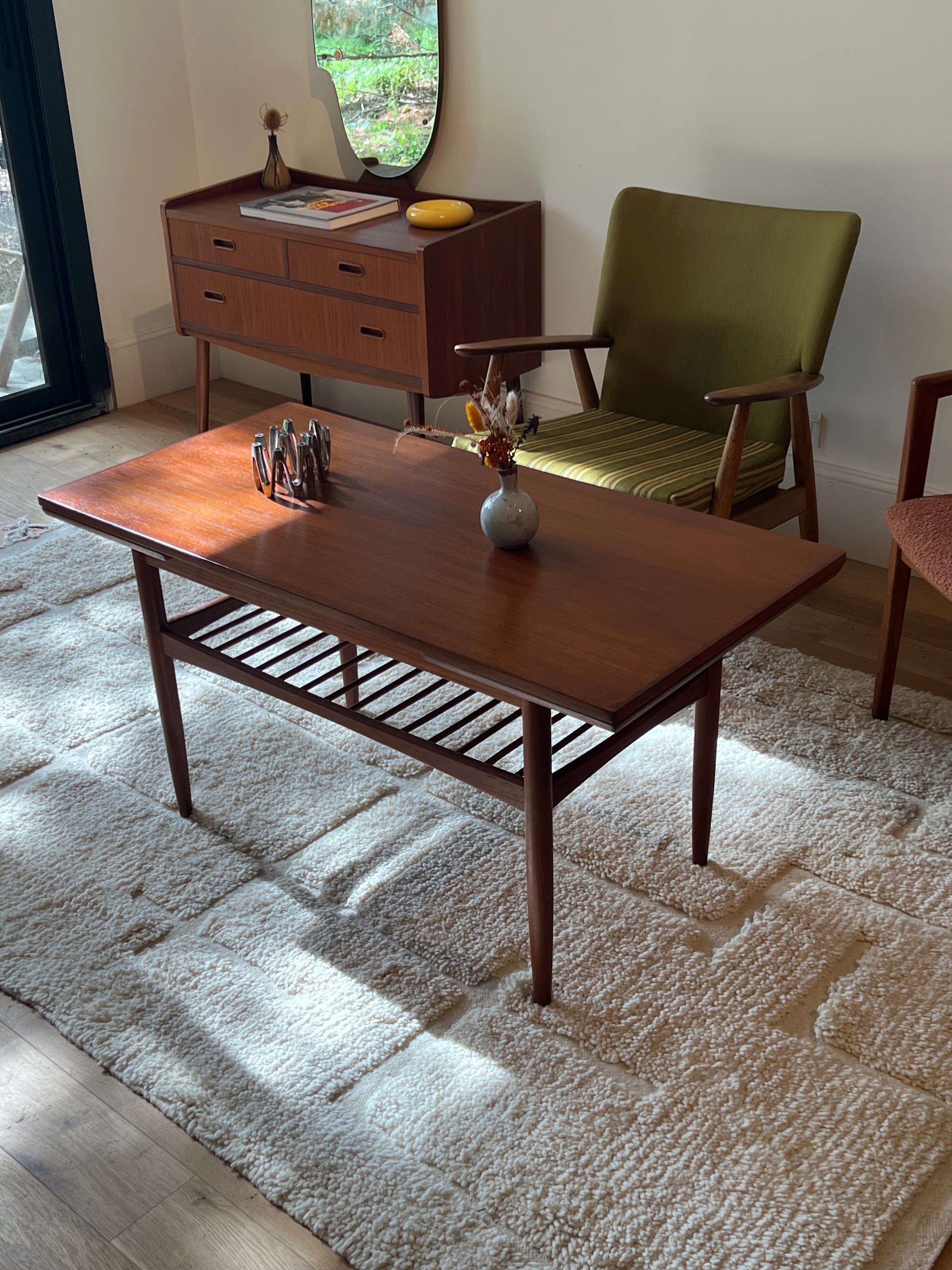 Table basse scandinave vintage extensible "Aya"