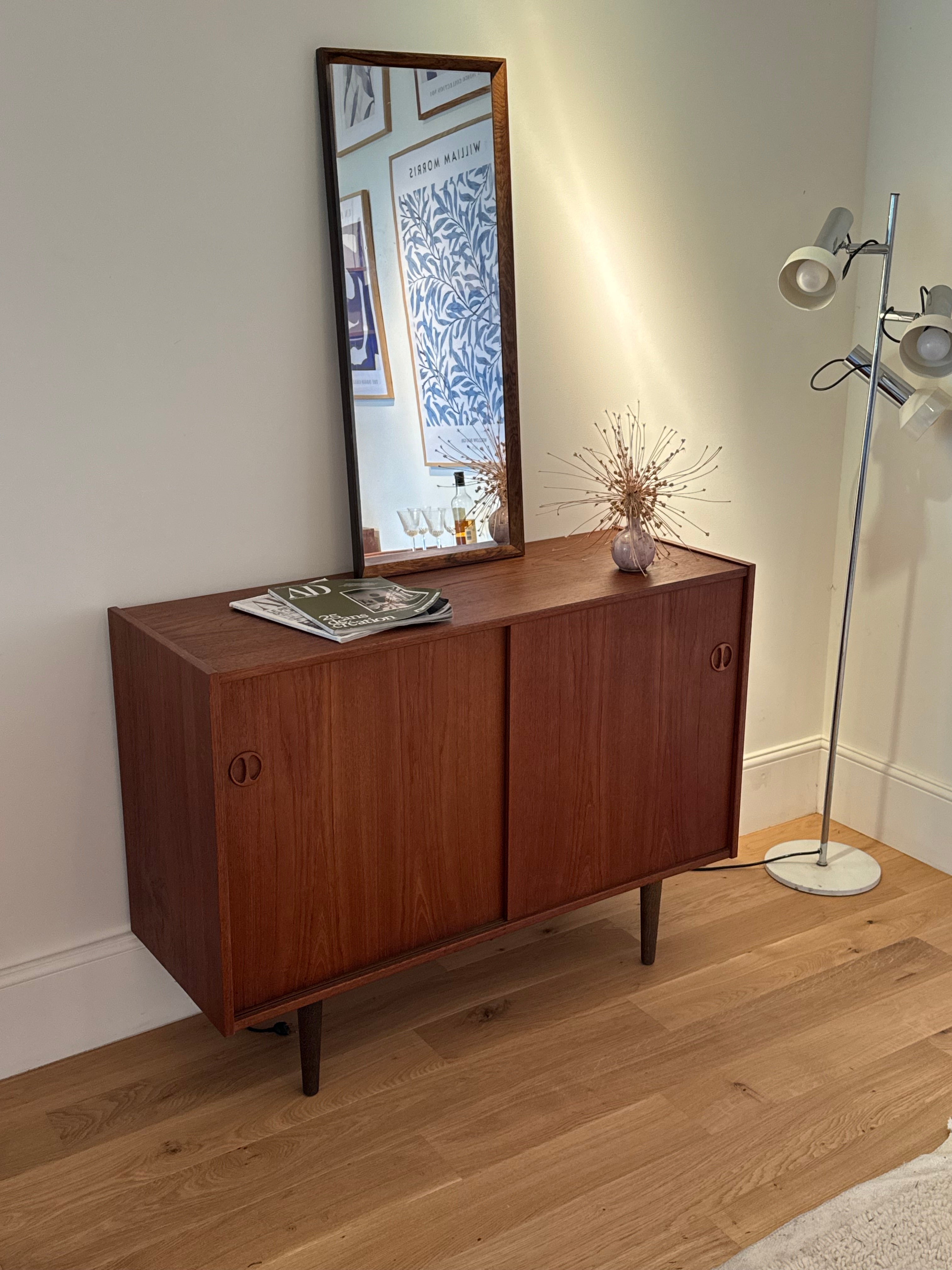 Miroir scandinave vintage en palissandre "Siv"