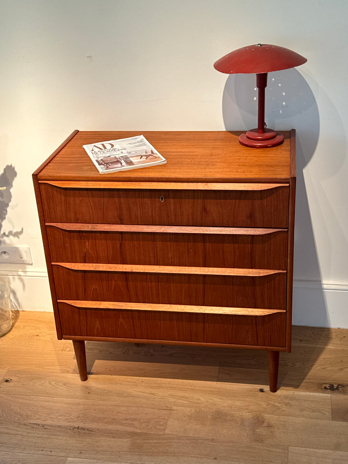 Commode scandinave vintage en teck "Tage"