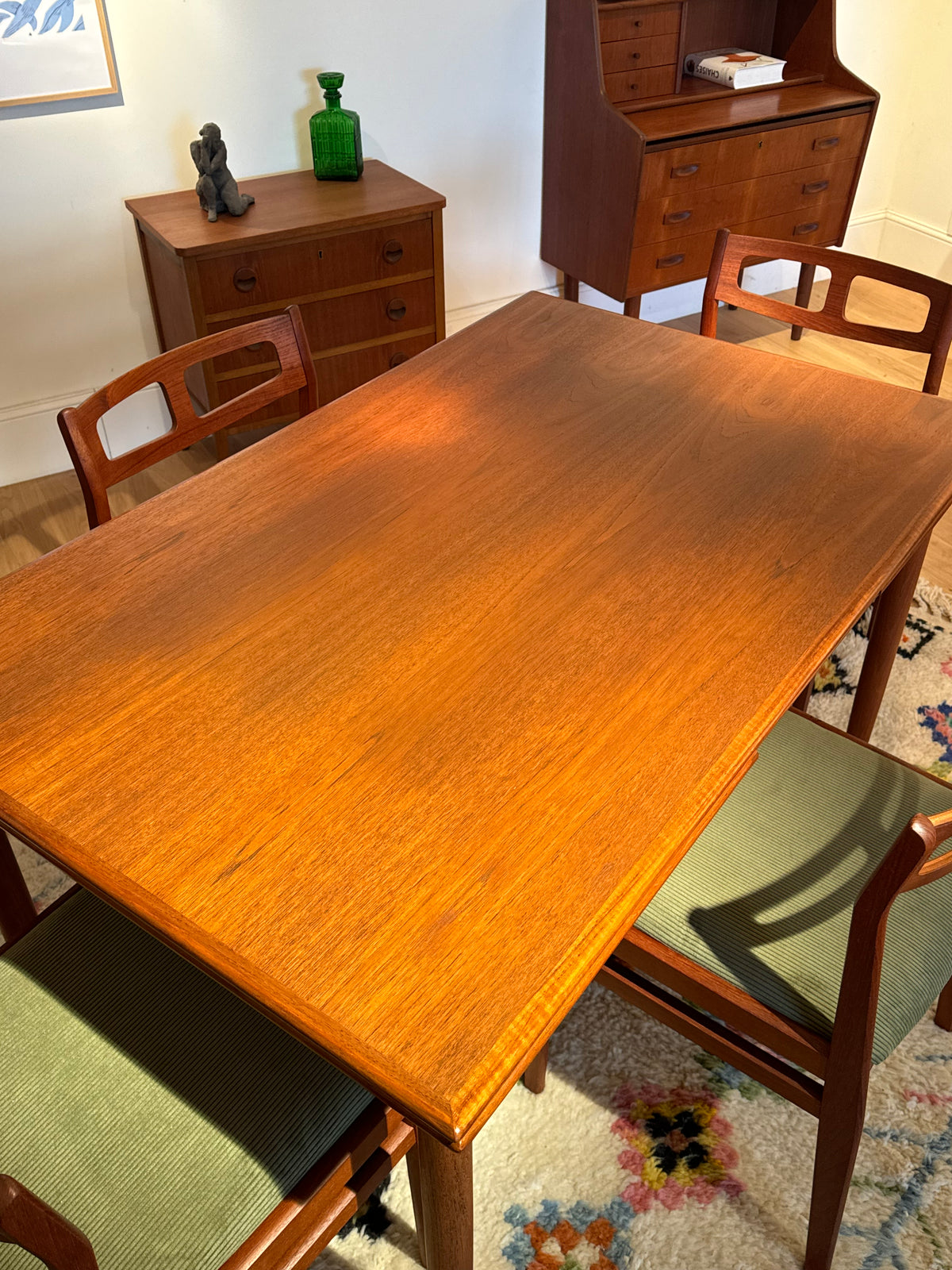 Table scandinave vintage extensible en teck « Mette »