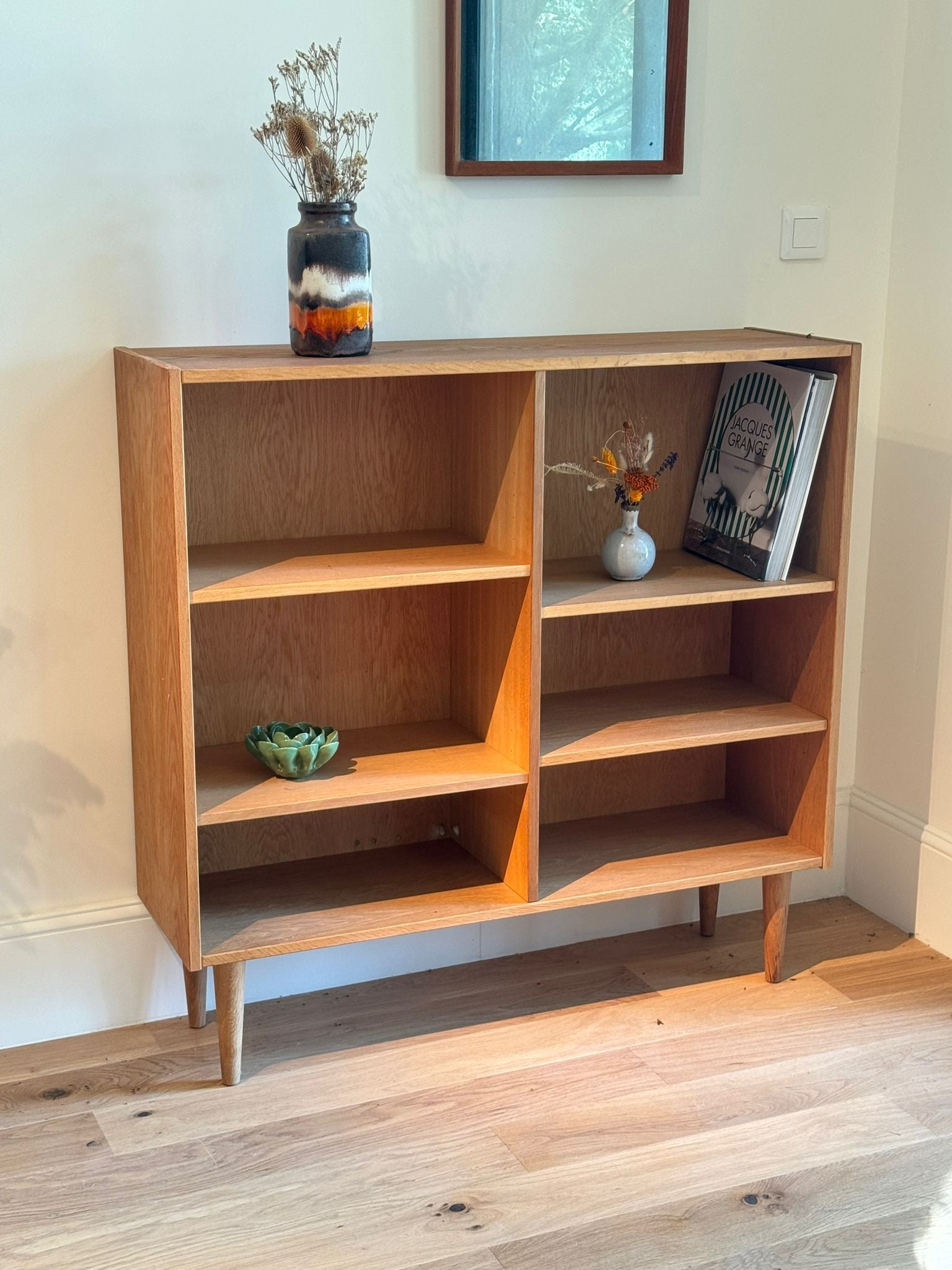 Bibliothèque scandinave vintage en chêne "Tara"