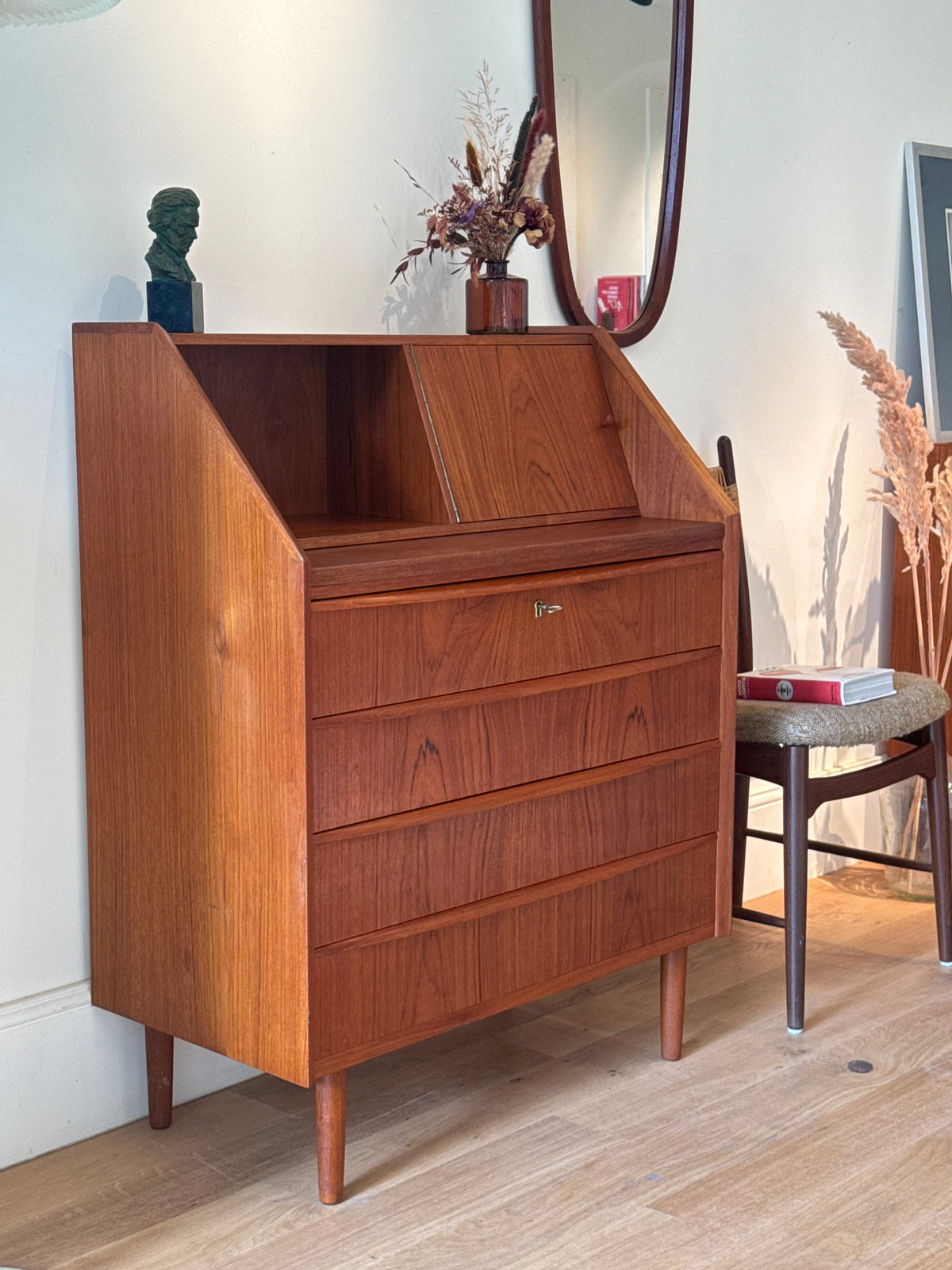 Secrétaire scandinave vintage en teck "Holger"
