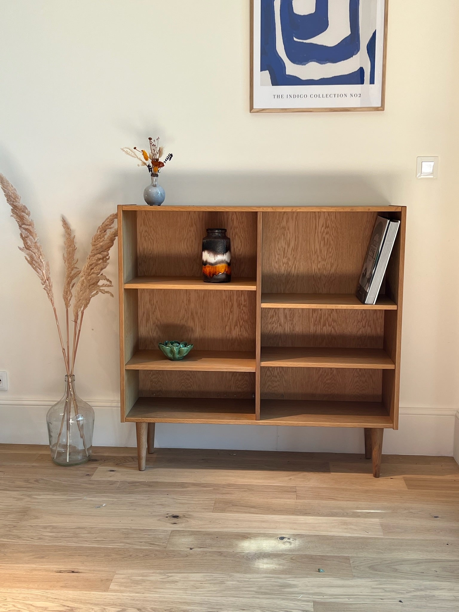 Bibliothèque scandinave vintage en chêne "Tara"