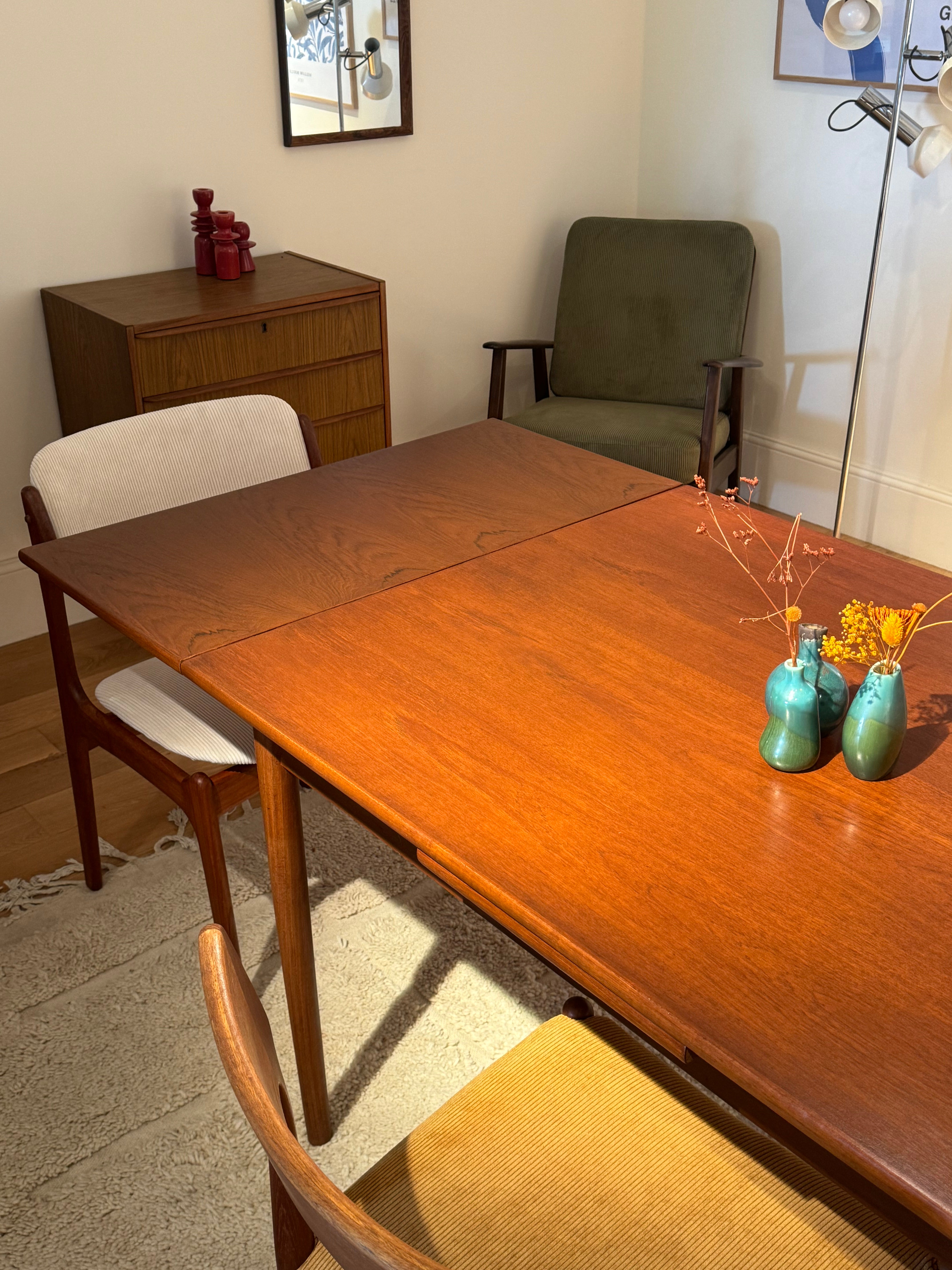 Table scandinave vintage en teck « Edwina »