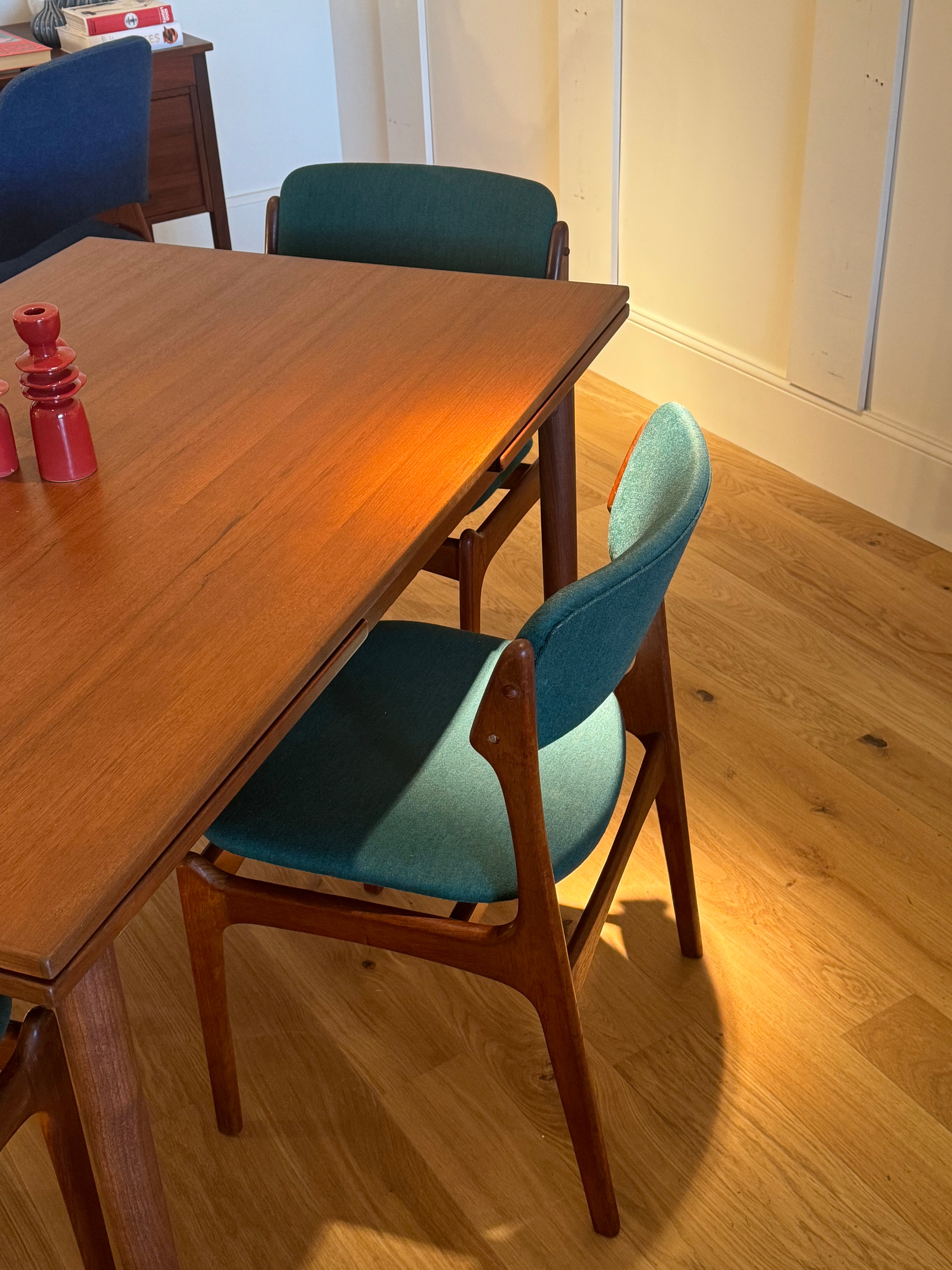 Table de salle à manger scandinave vintage en teck « Lara »