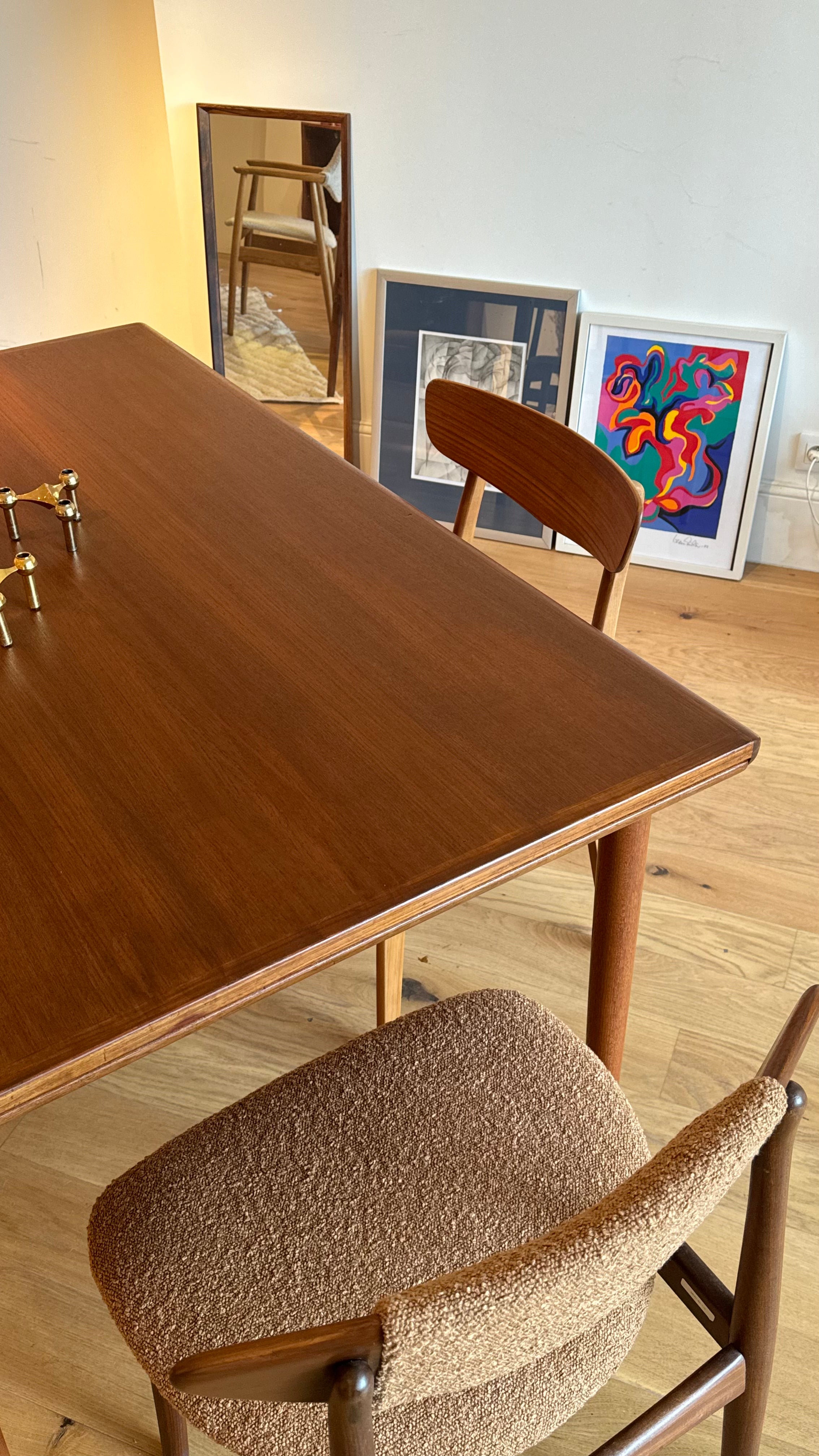 Table scandinave vintage en teck Johannes Andersen