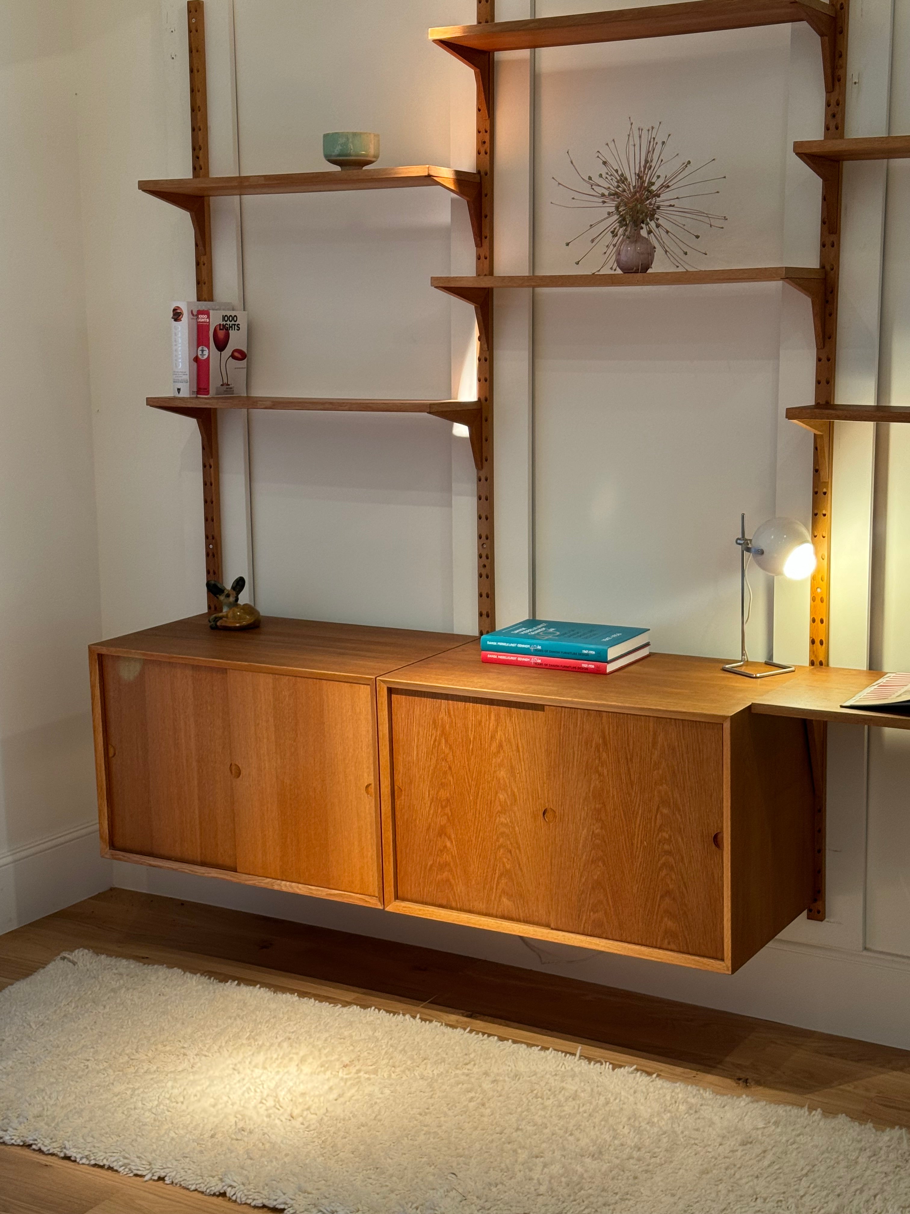 Bibliothèque murale scandinave vintage Poul Cadovius pour Cado