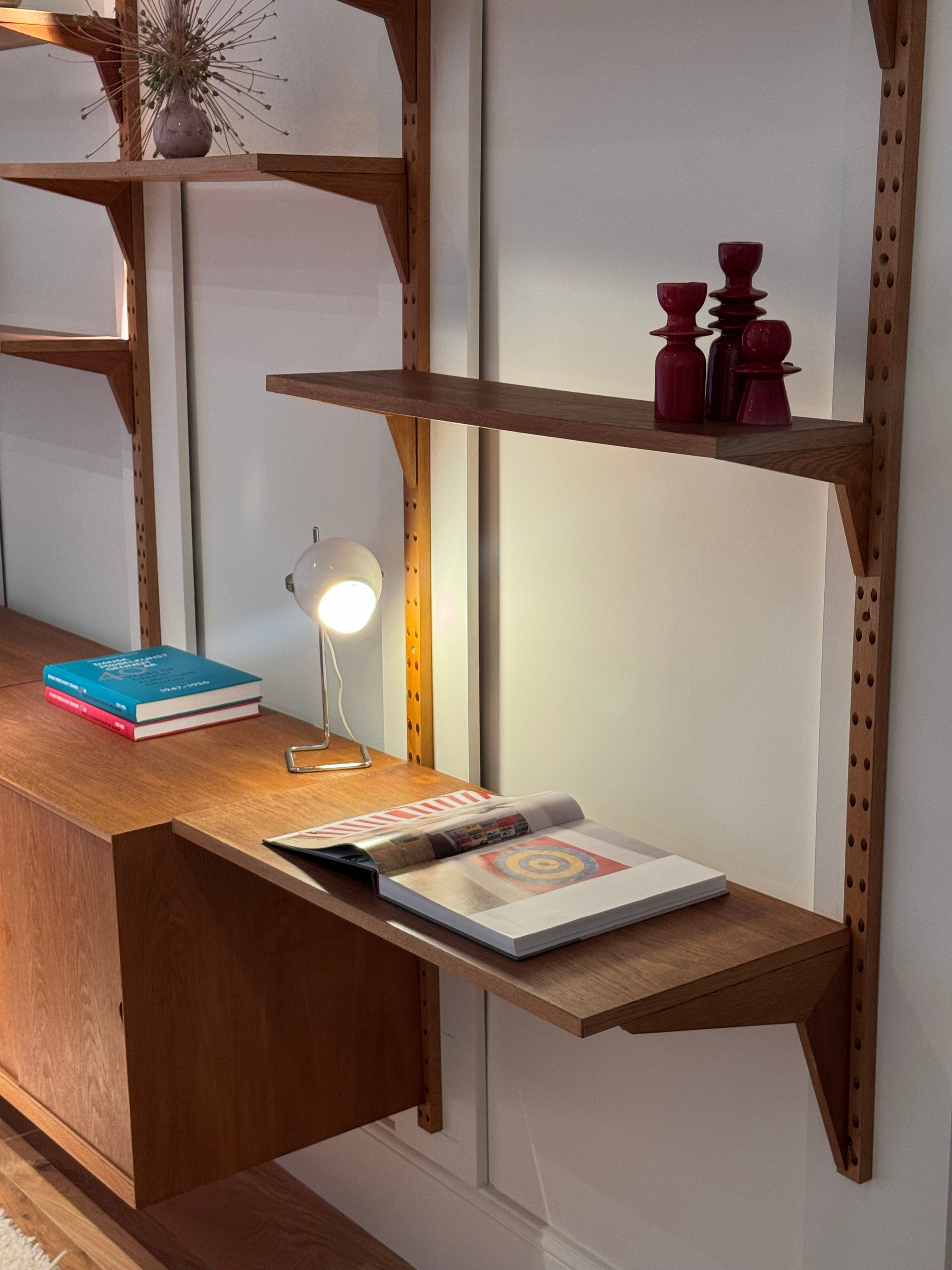 Bibliothèque murale scandinave vintage Poul Cadovius pour Cado