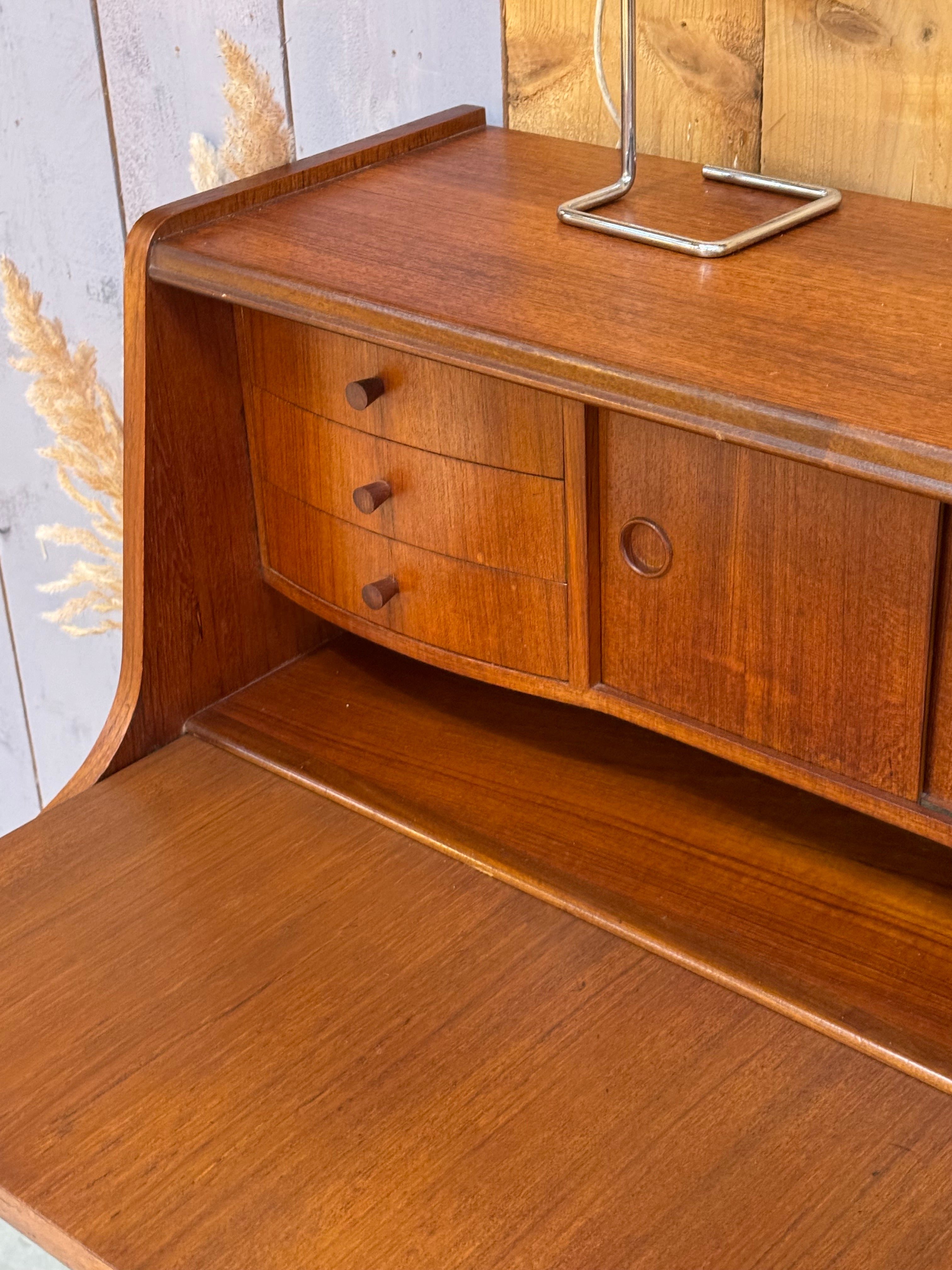 Secrétaire vintage scandinave en teck "Alton" de Poul M. Jessen pour Viby J Mobelfabrik