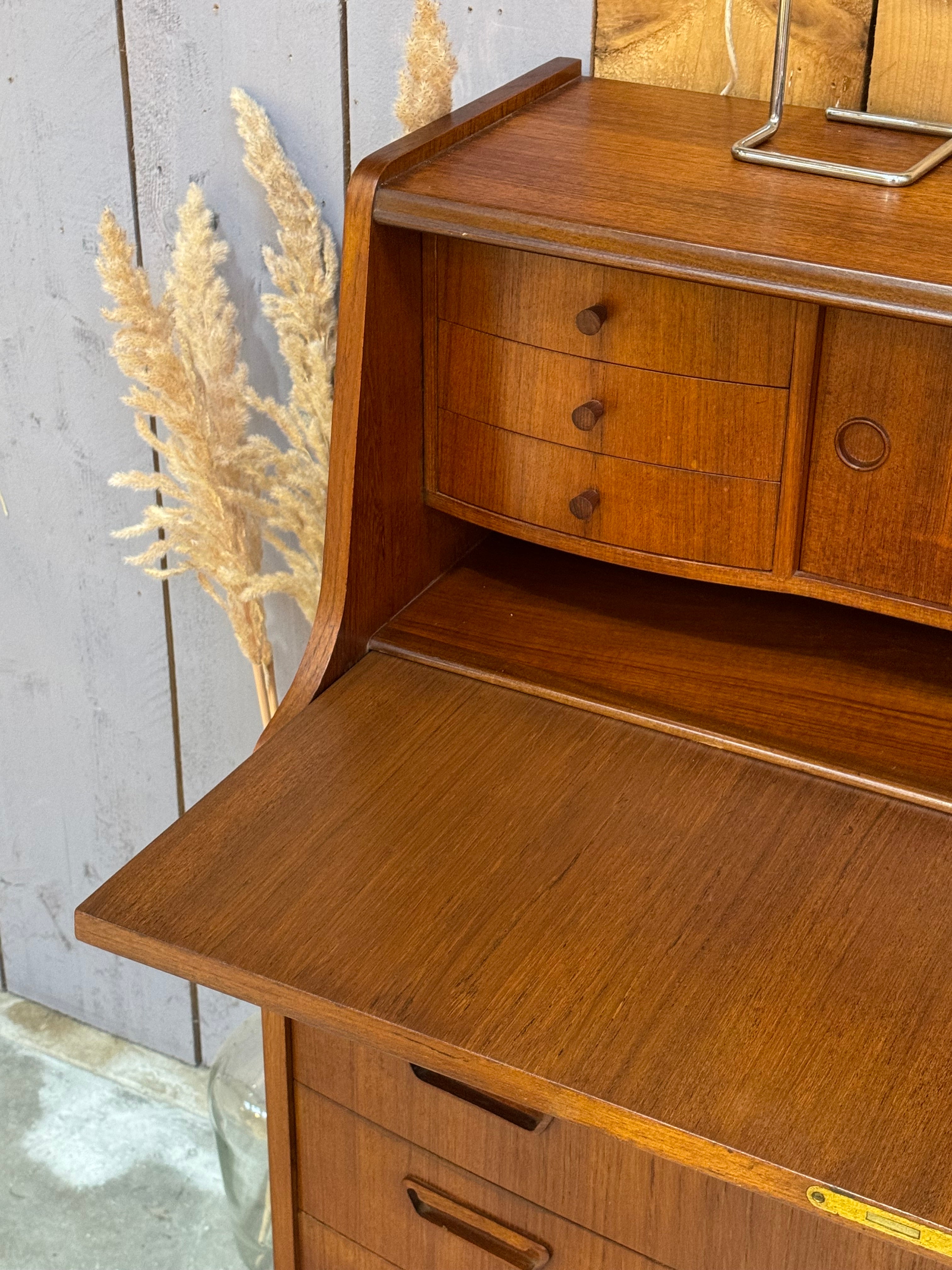 Secrétaire vintage scandinave en teck "Alton" de Poul M. Jessen pour Viby J Mobelfabrik