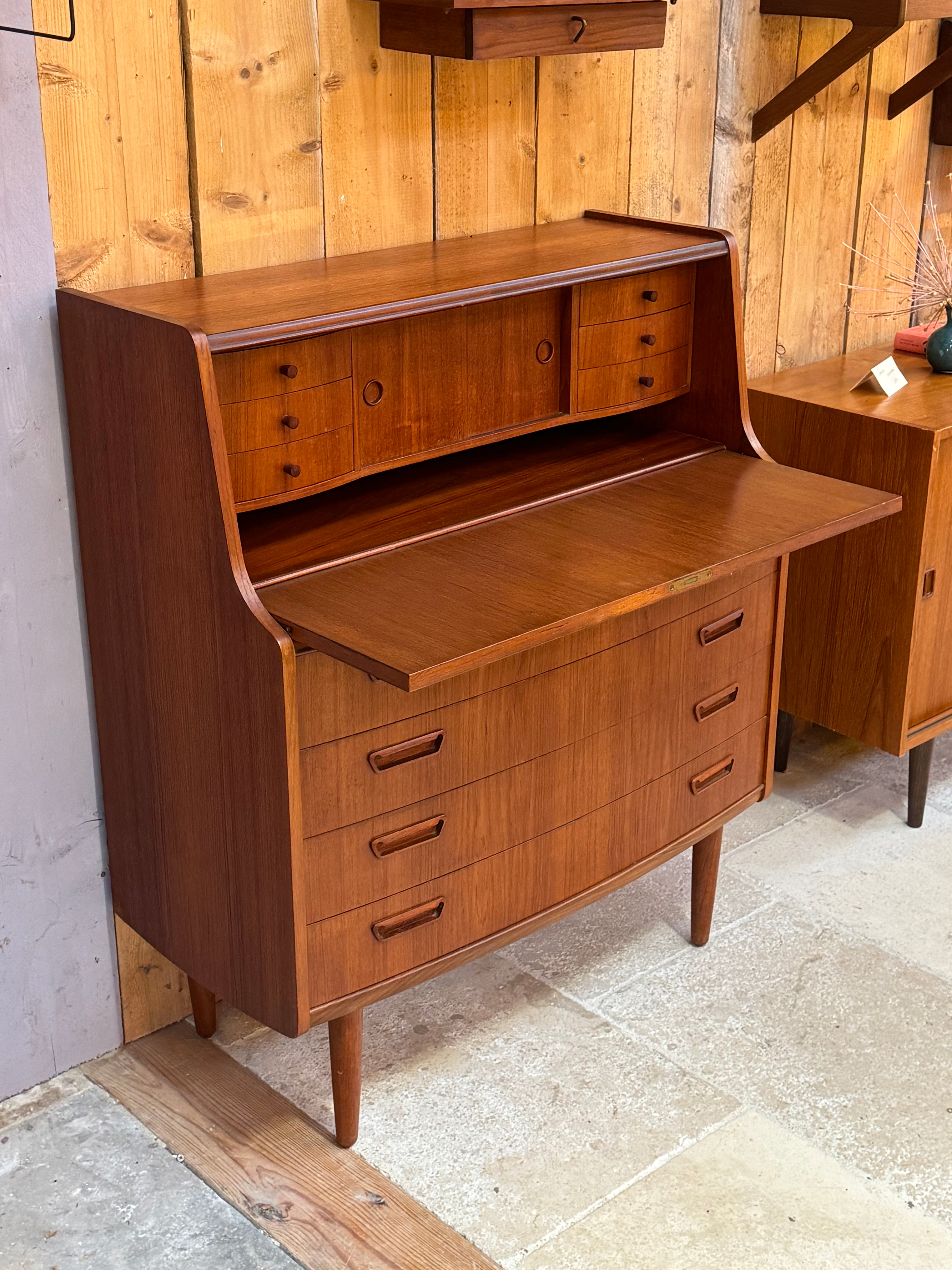 Secrétaire vintage scandinave en teck "Alton" de Poul M. Jessen pour Viby J Mobelfabrik