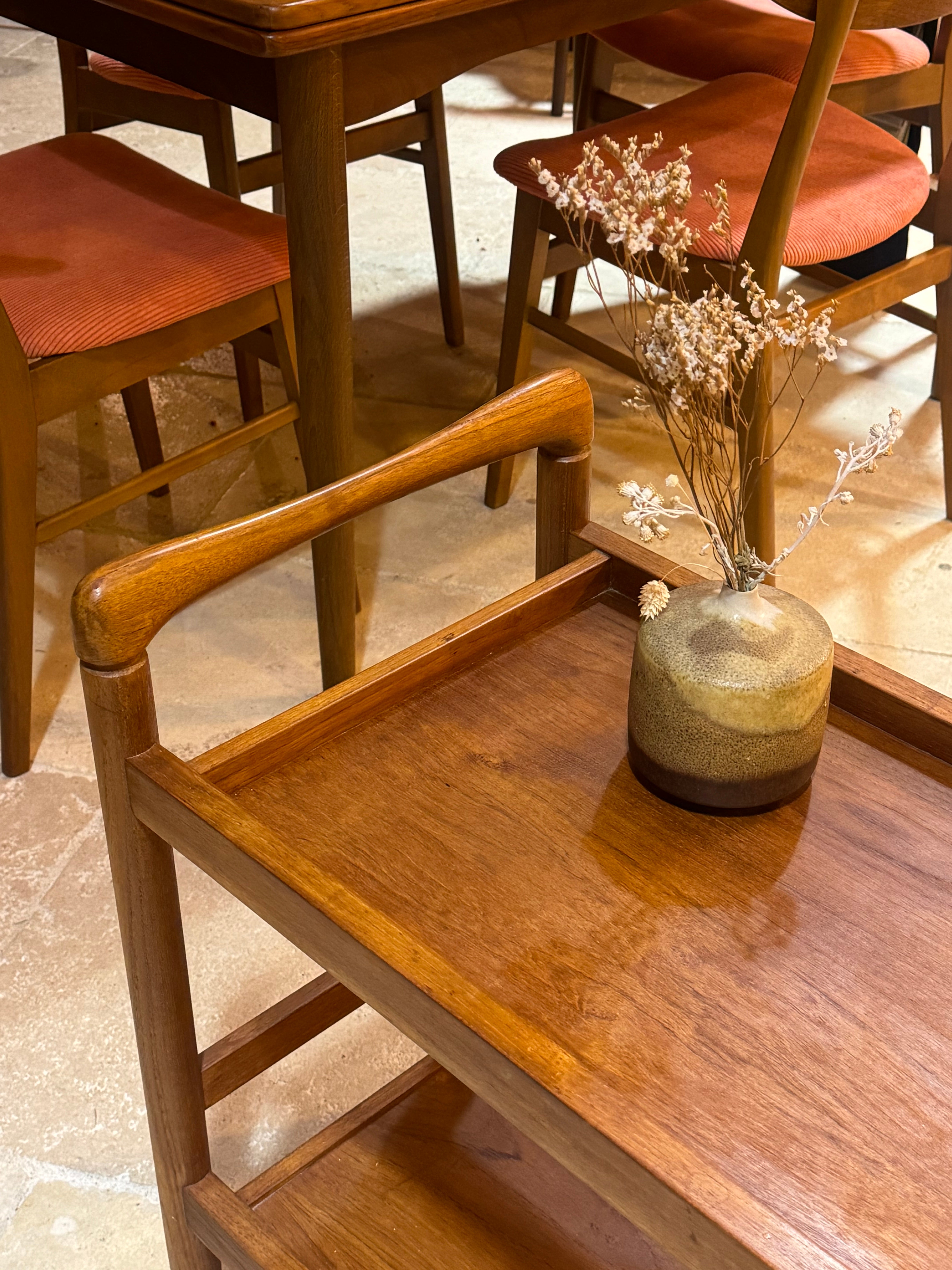 Desserte danoise vintage en teck "Vidar"