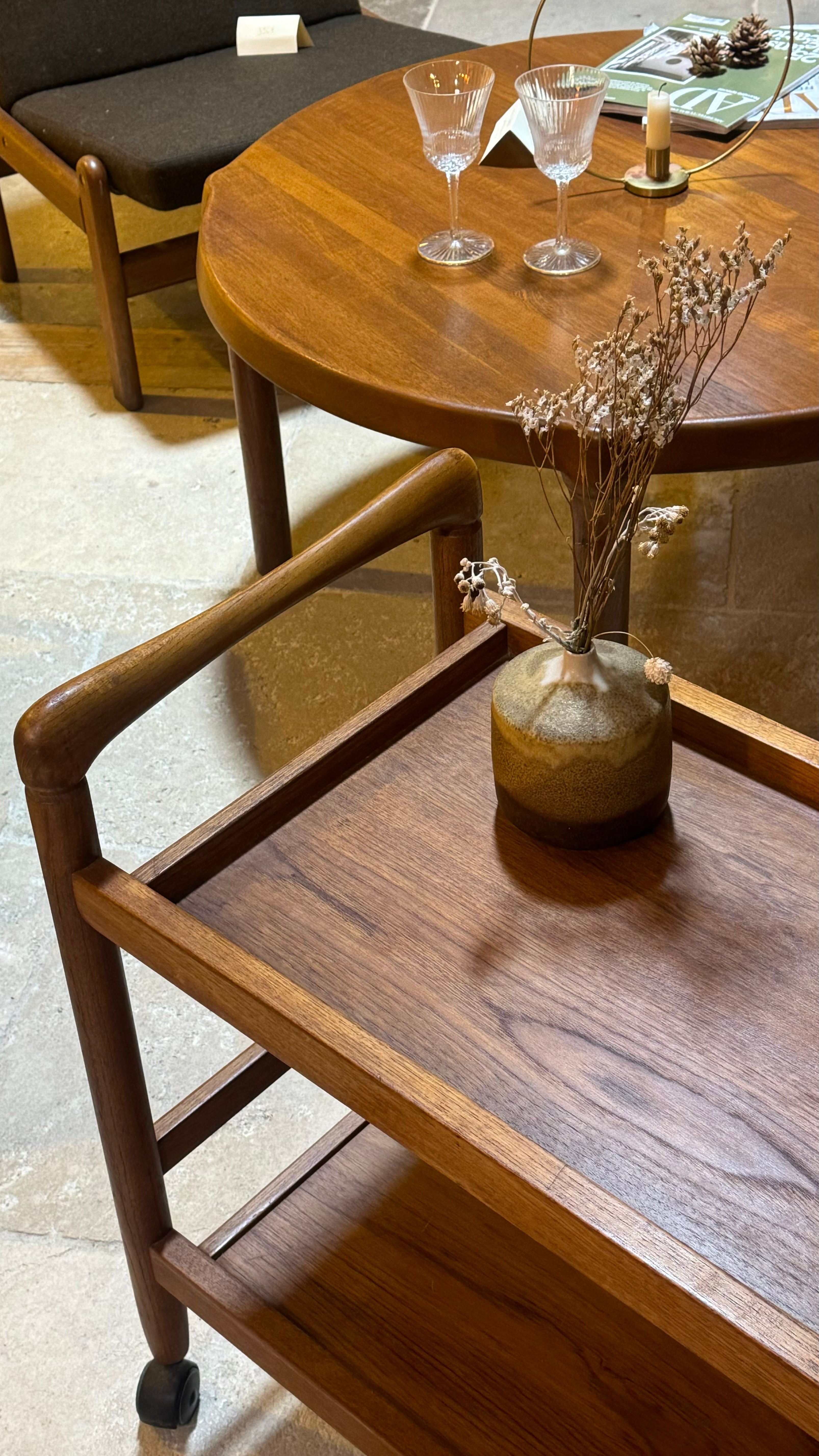 Desserte danoise vintage en teck "Vidar"