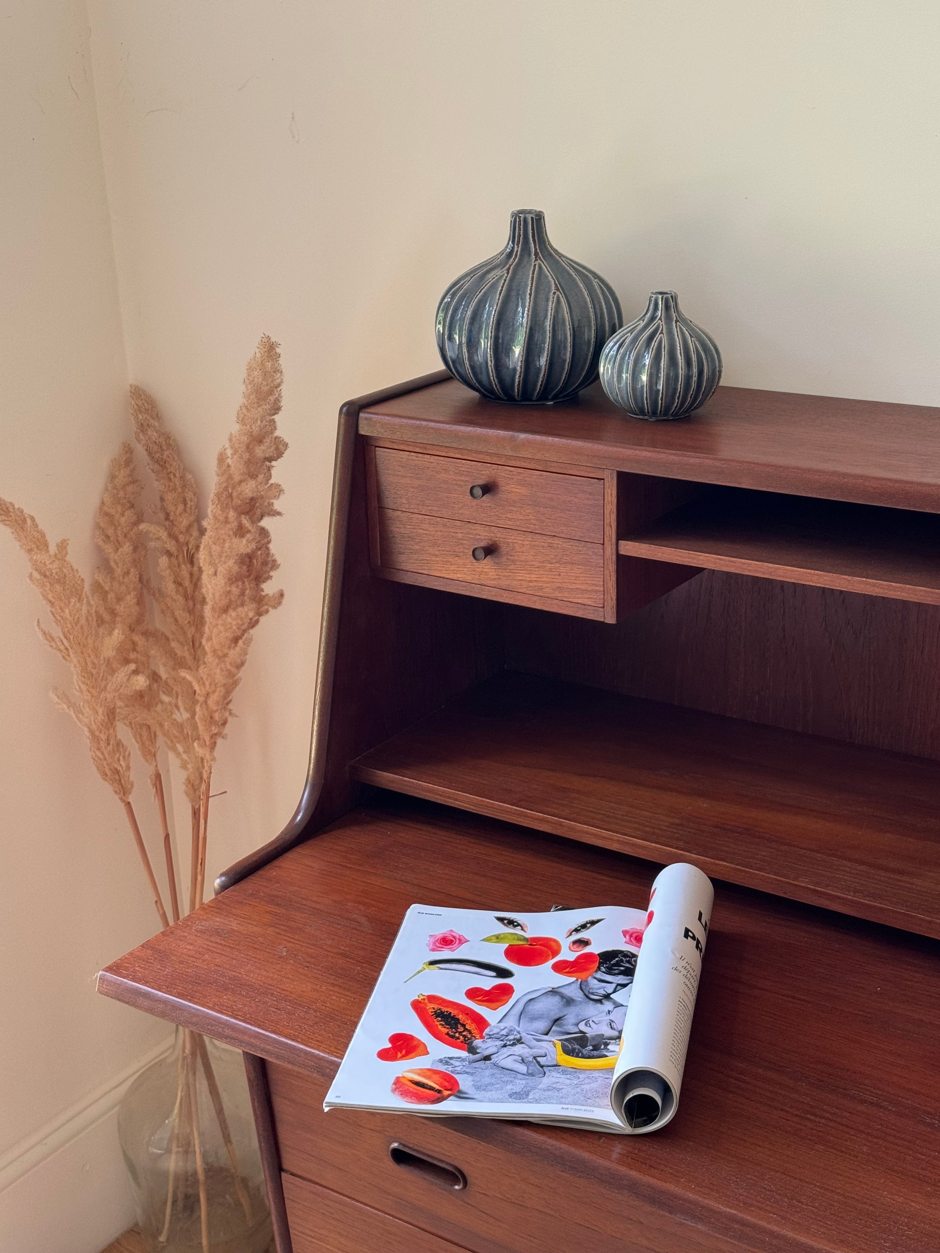 Secrétaire scandinave en teck – « Alrik » – Années 60