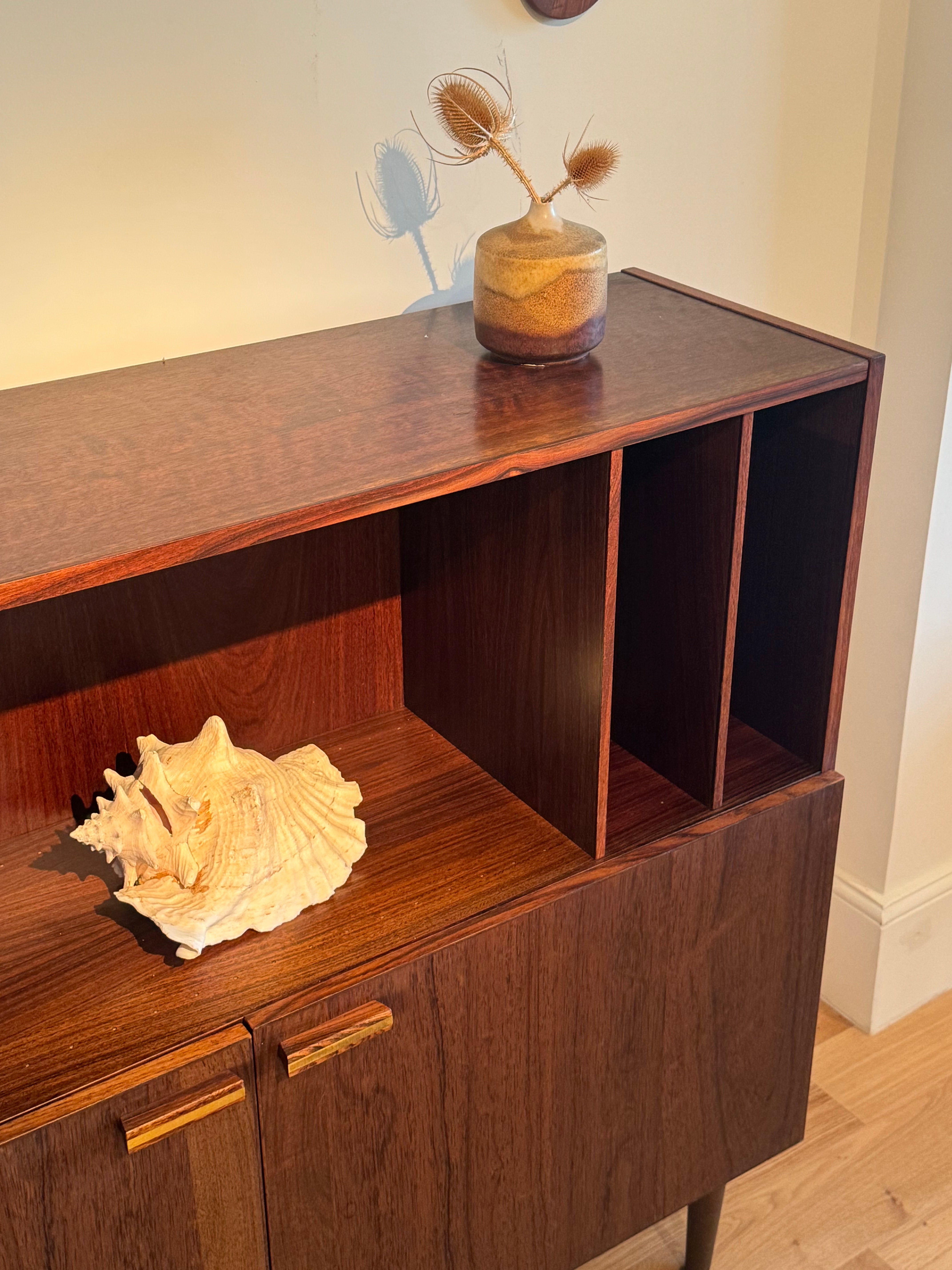 Bibliothèque basse - Enfilade ouverte vintage scandinave "Nila"