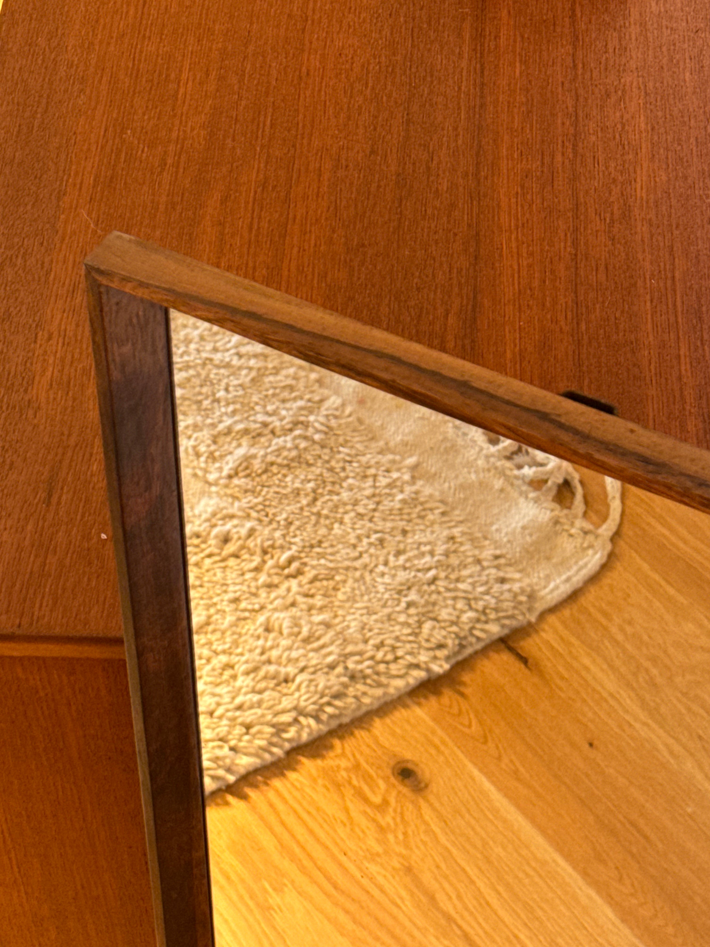 Miroir scandinave vintage en palissandre "Siv"