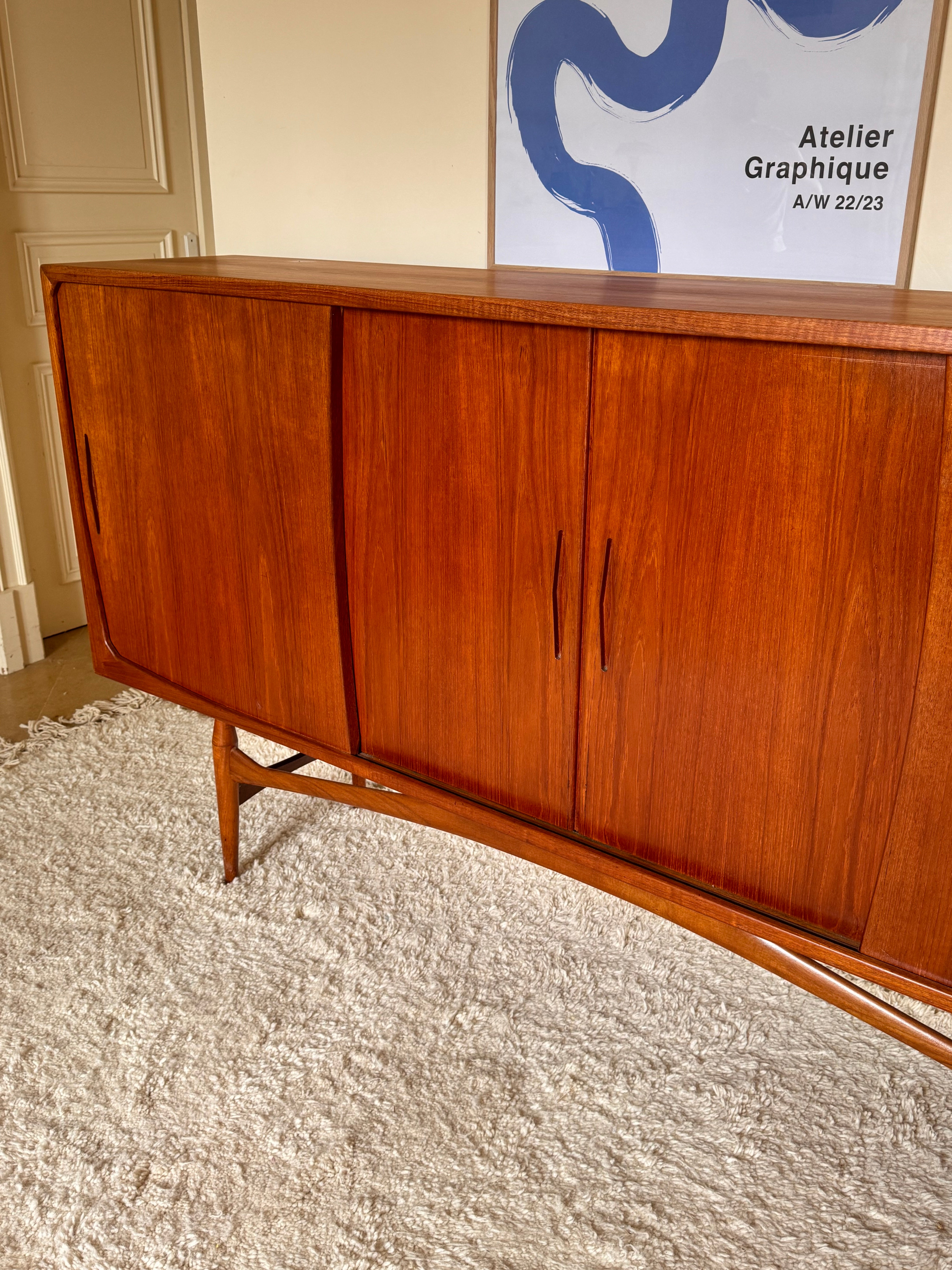 Enfilade scandinave vintage en teck années 1960 "Smilla"