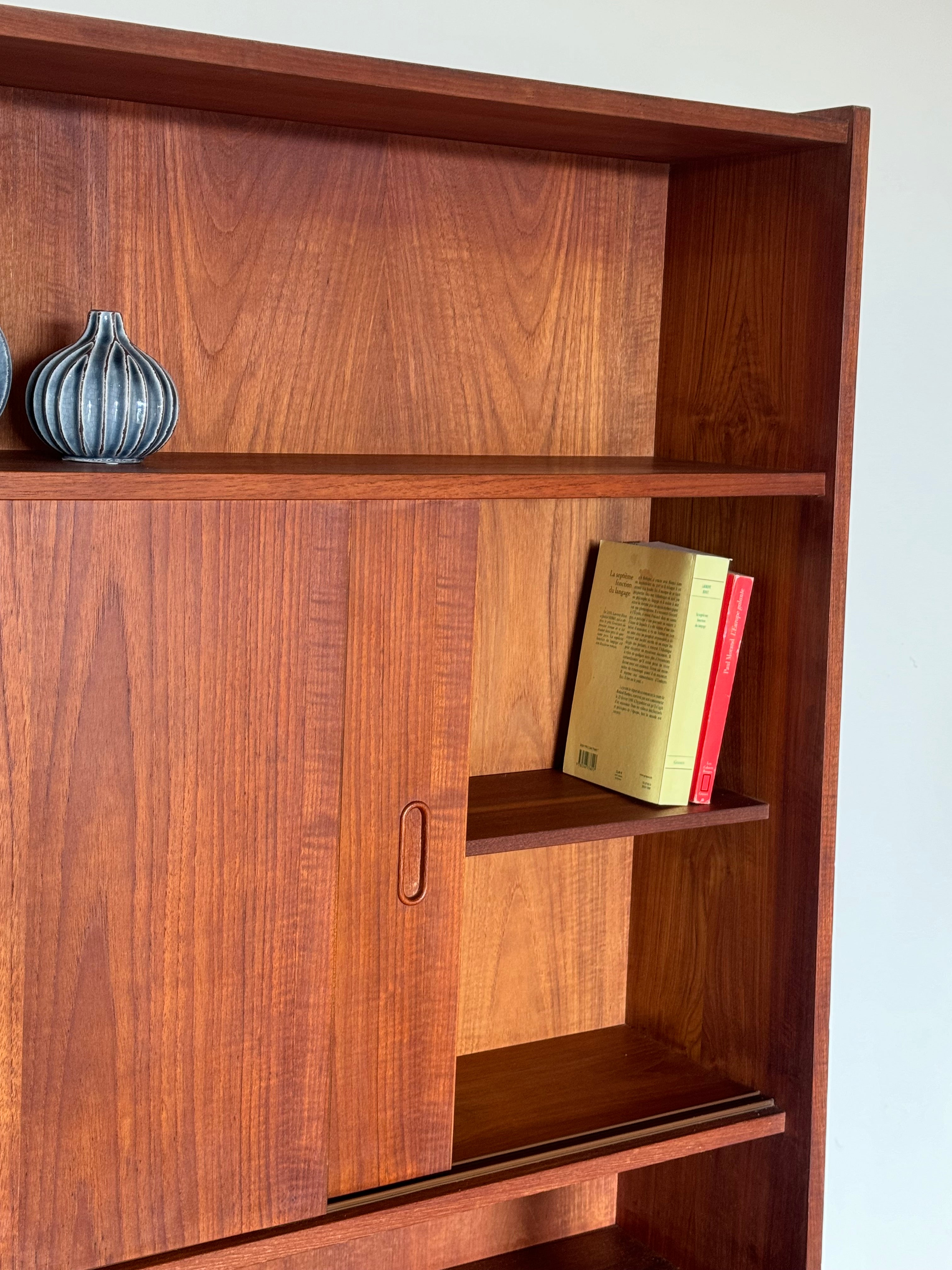 Bibliothèque Secrétaire scandinave vintage en teck "Loany"