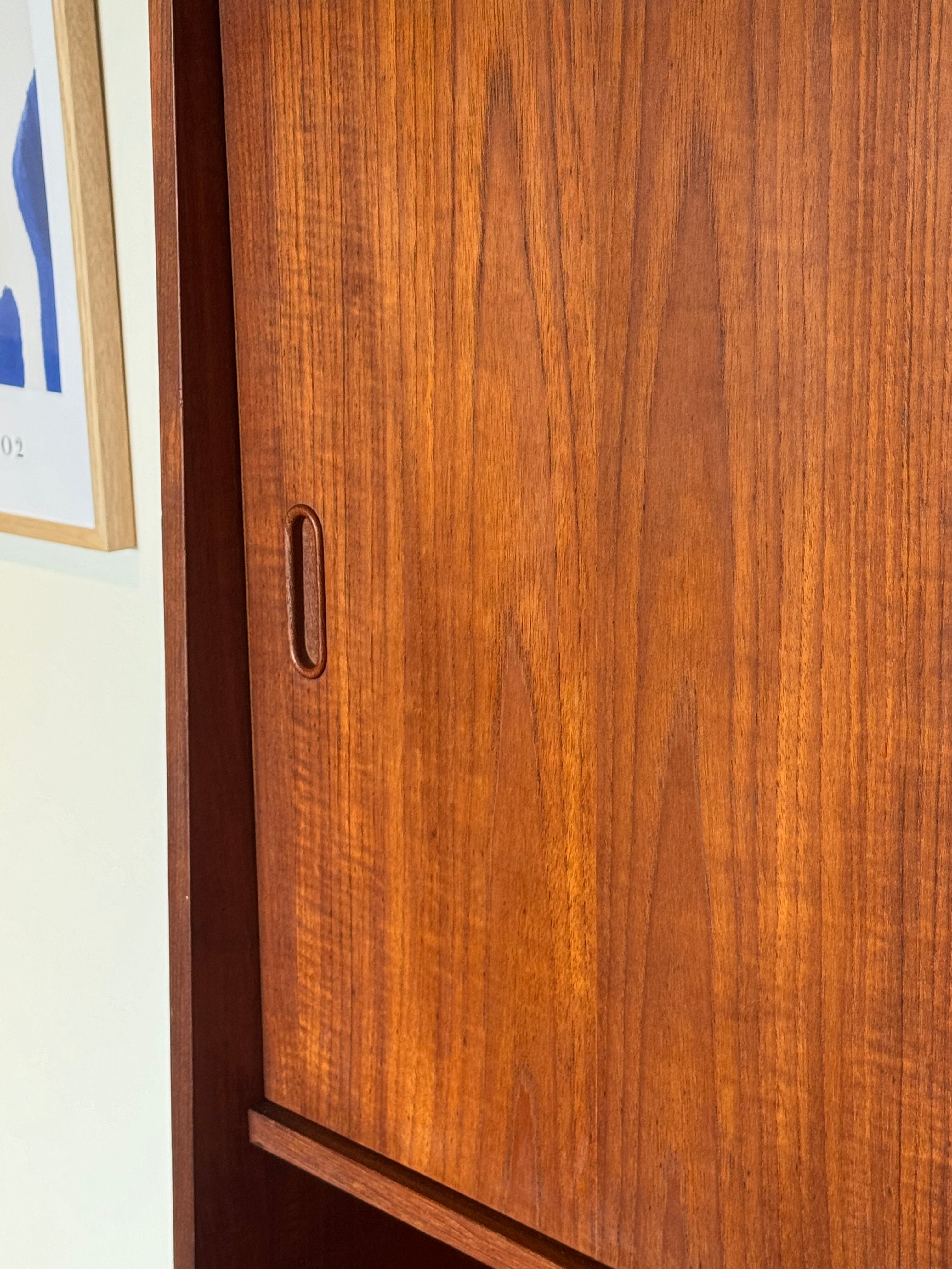 Bibliothèque Secrétaire scandinave vintage en teck "Loany"