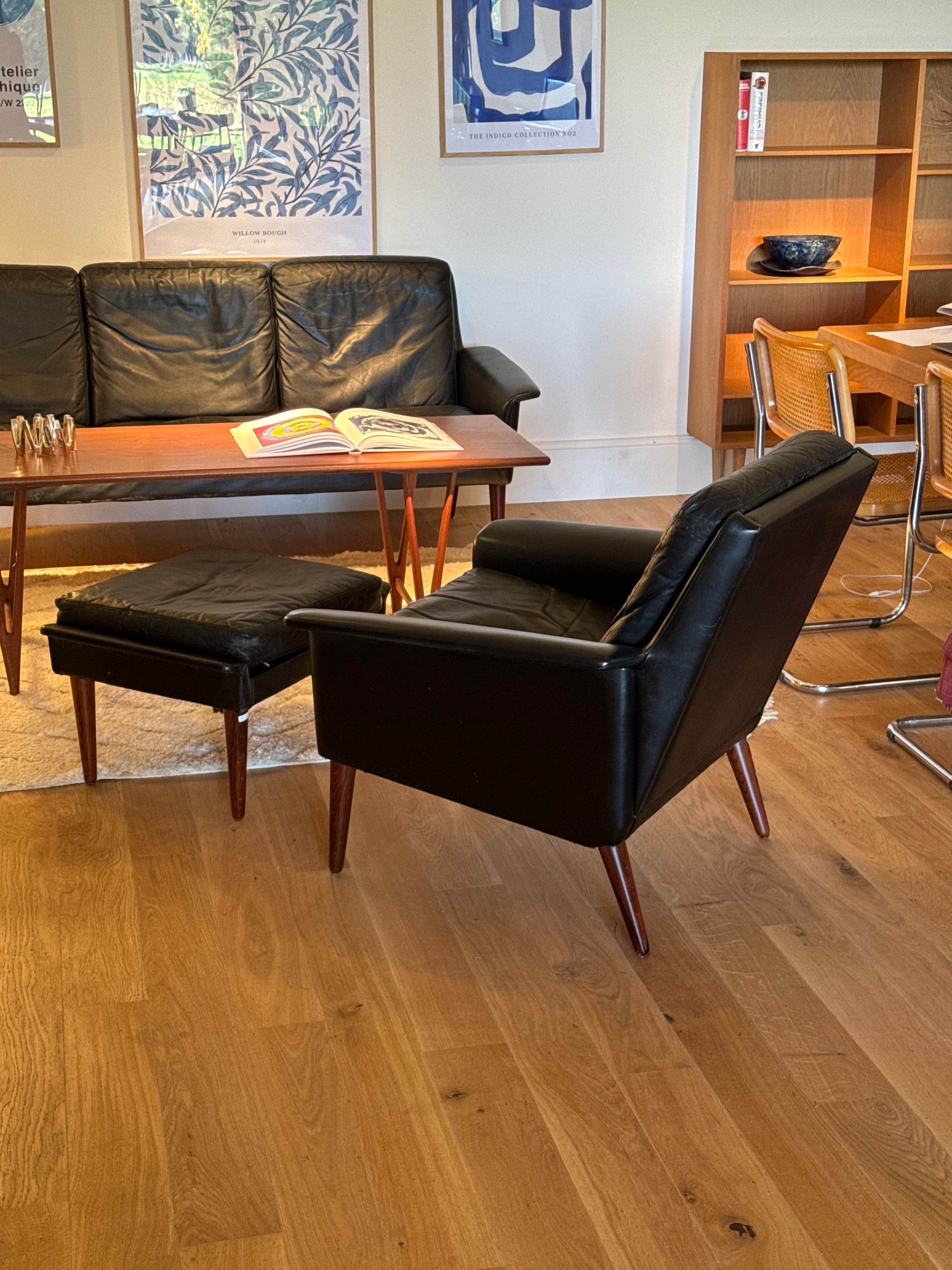 Table basse scandinave vintage en teck "Sune"
