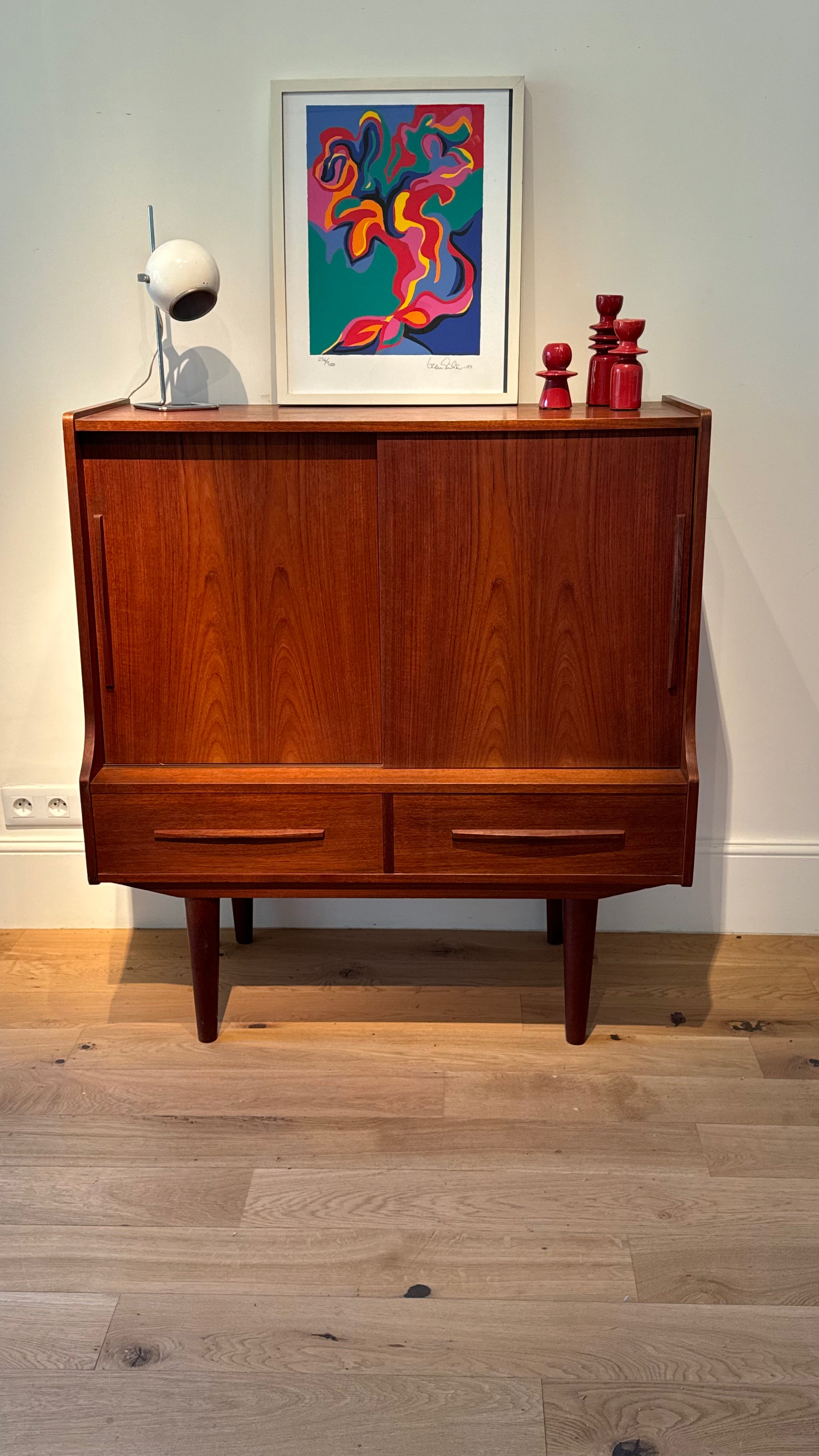 Petit buffet scandinave vintage en teck "Mads"