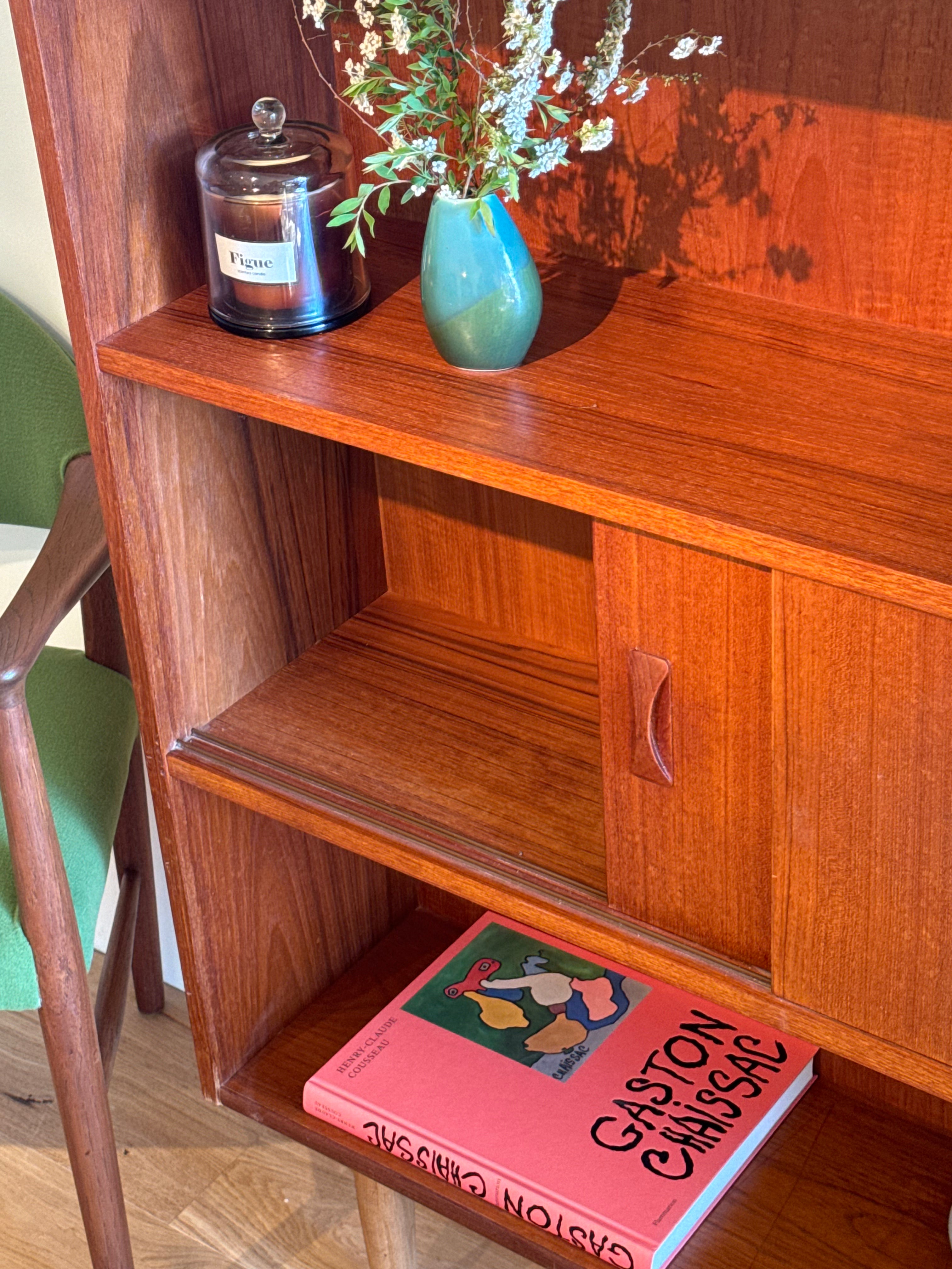 Bibliothèque scandinave vintage en teck "Lysia"