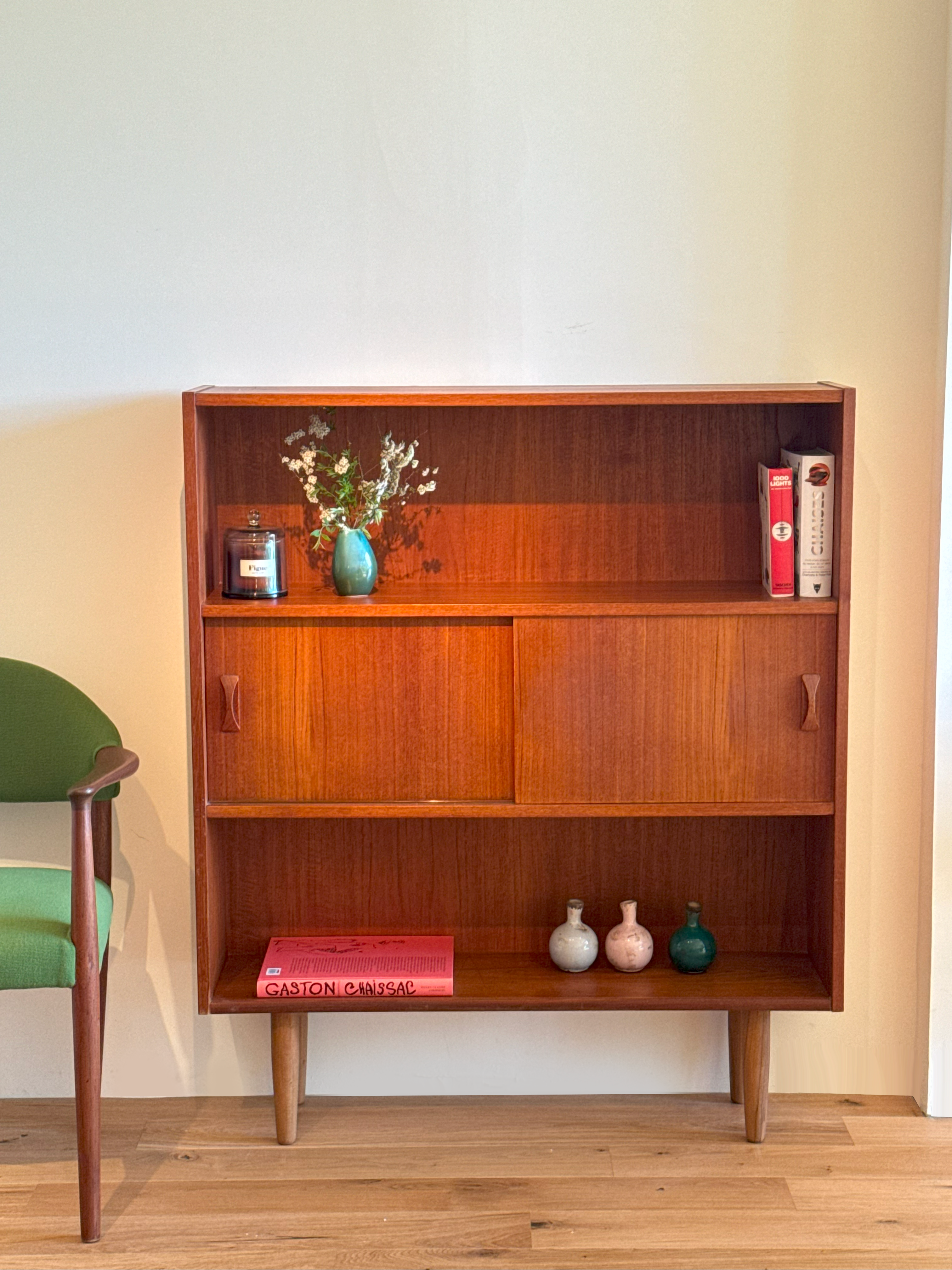 Bibliothèque scandinave vintage en teck "Lysia"