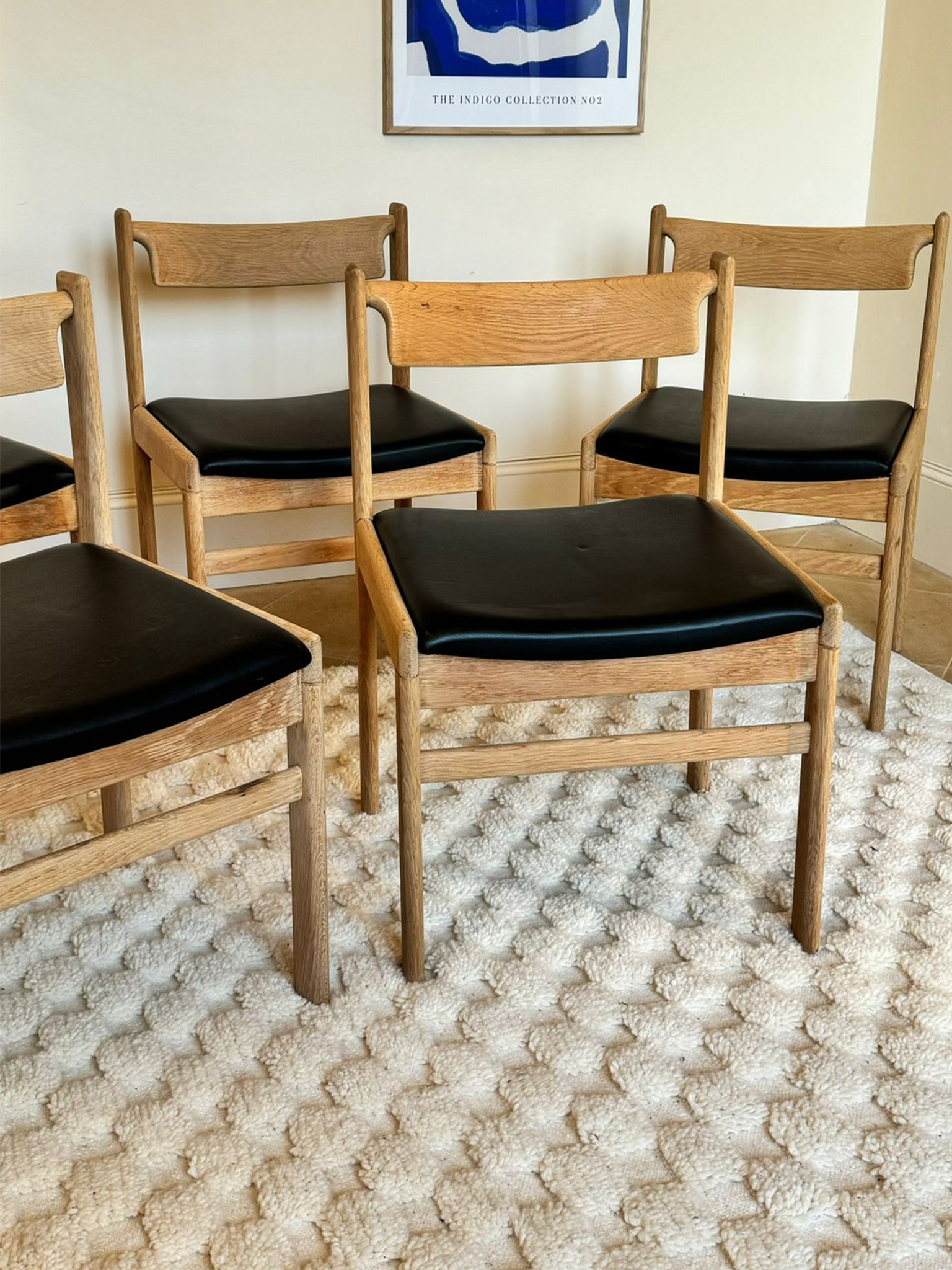 Ensemble de 6 chaises scandinave vintage en chêne massif de H.W. Klein pour Bramin Møbler