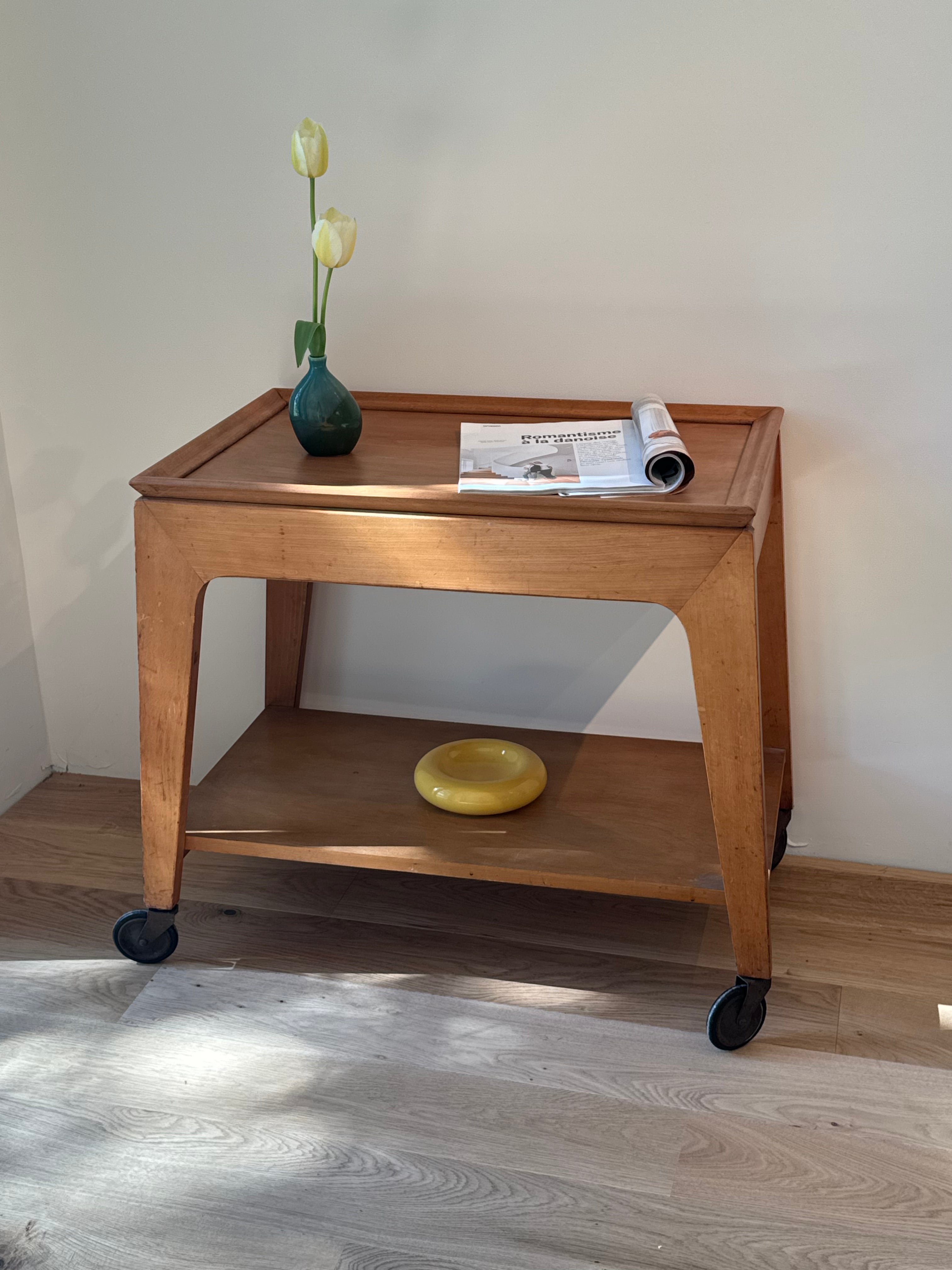 Desserte scandinave vintage "Mette" en chêne