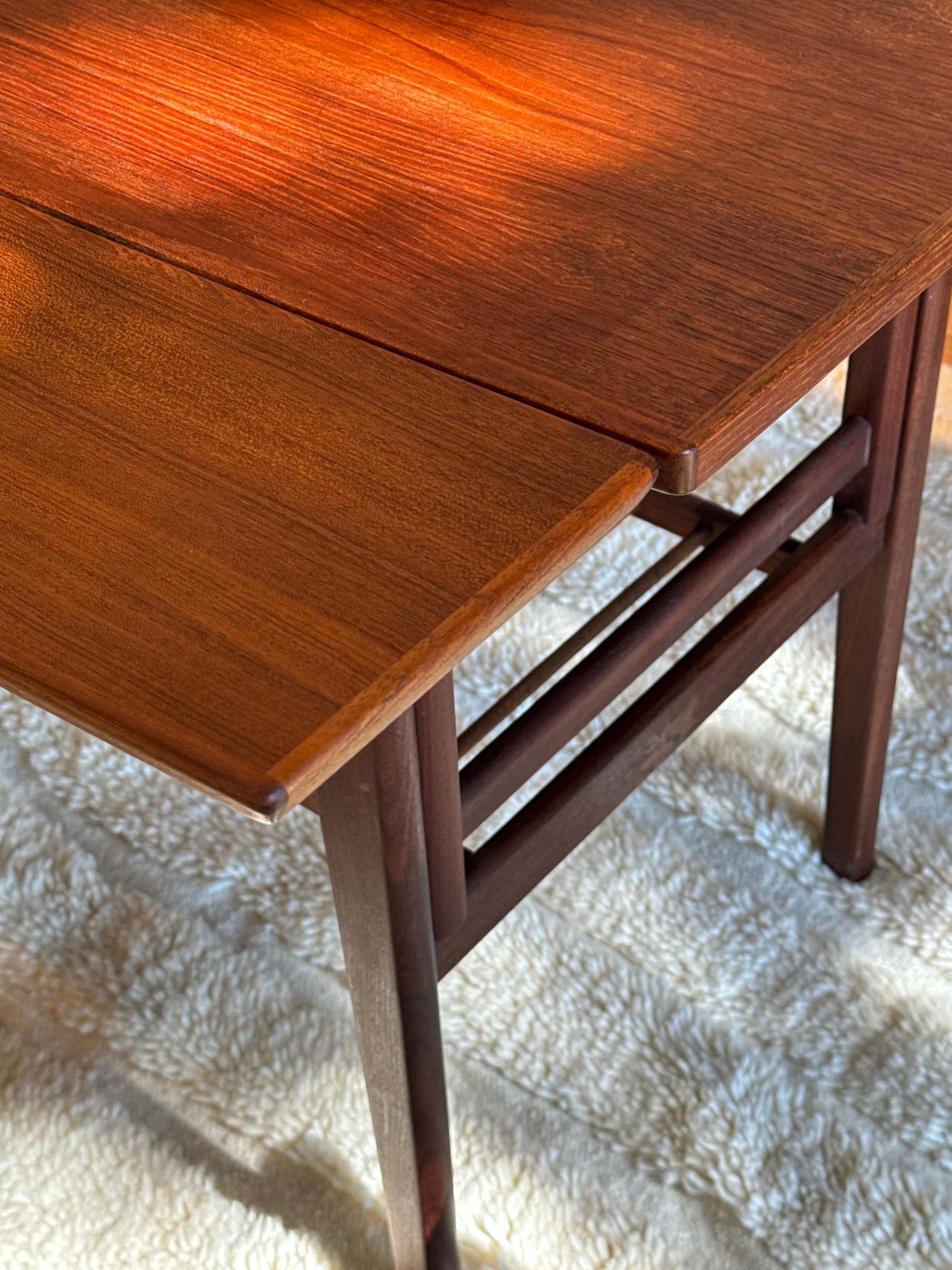 Table scandinave vintage "Elevator" en teck