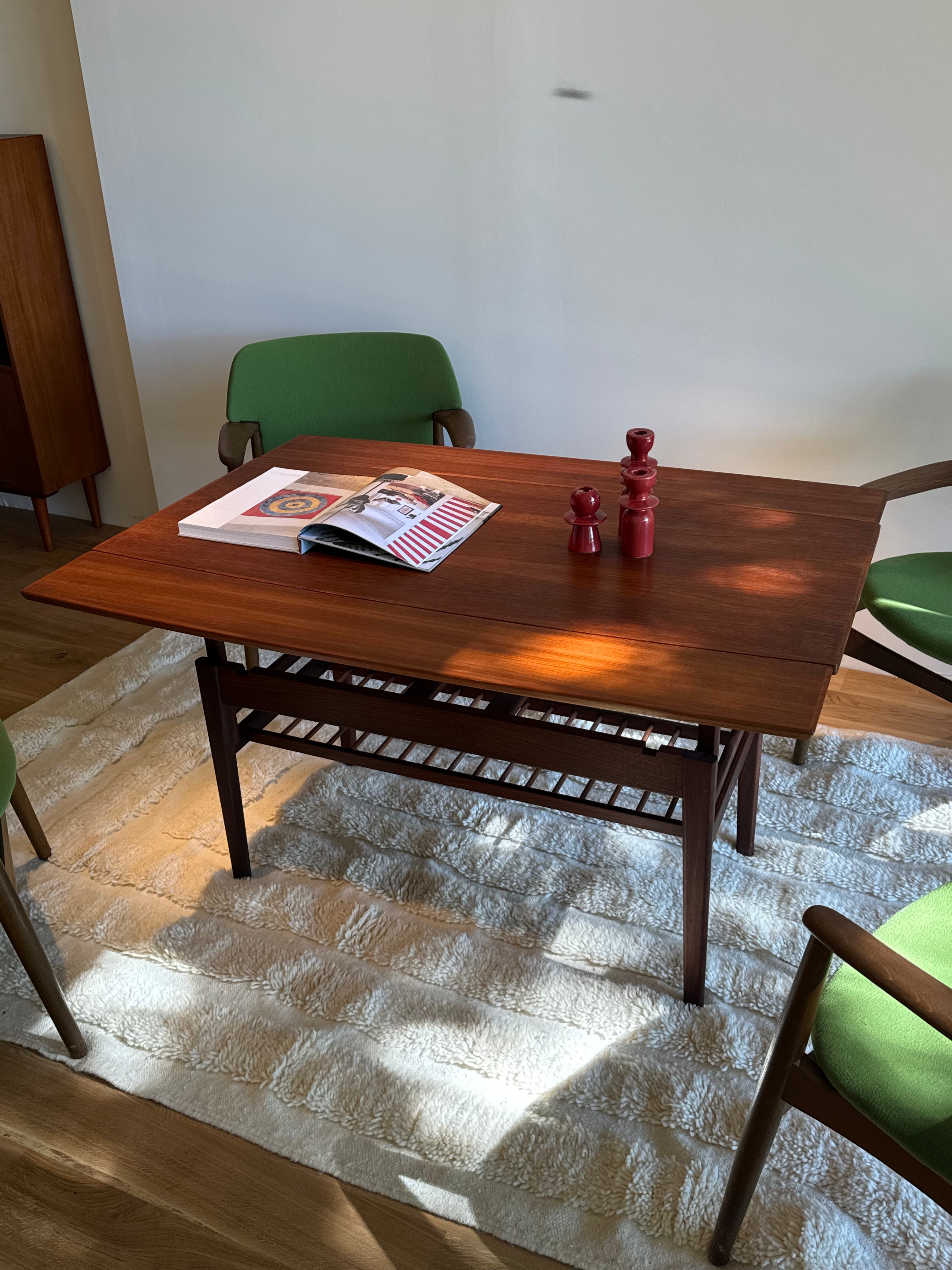 Table scandinave vintage "Elevator" en teck
