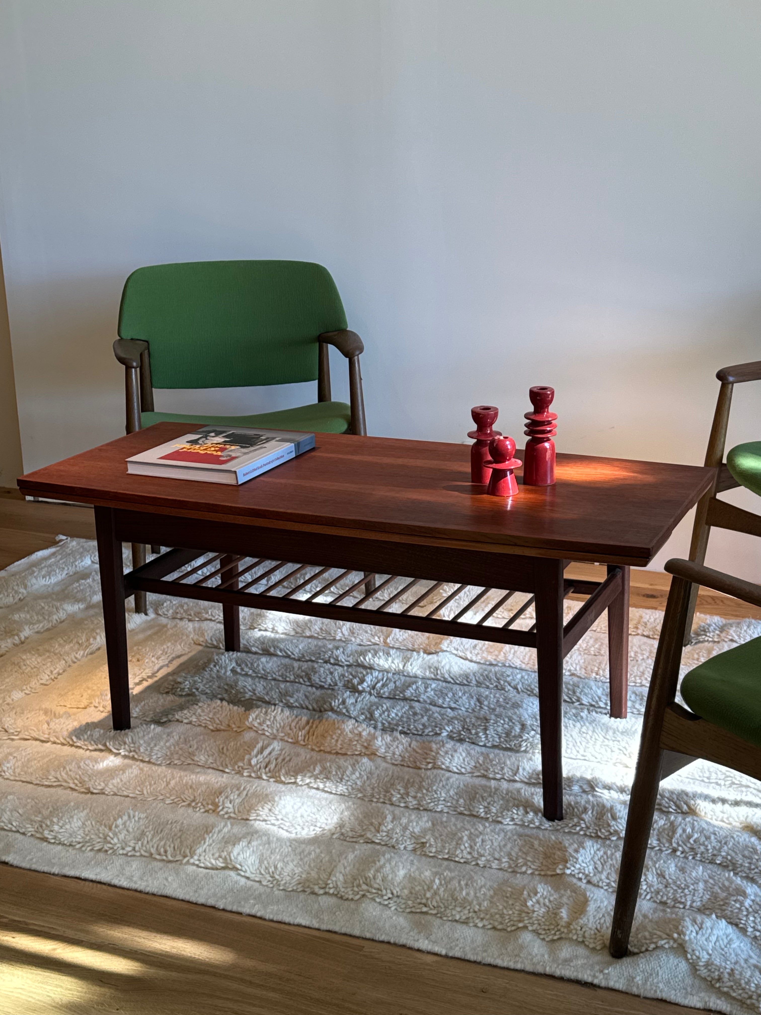 Table scandinave vintage "Elevator" en teck