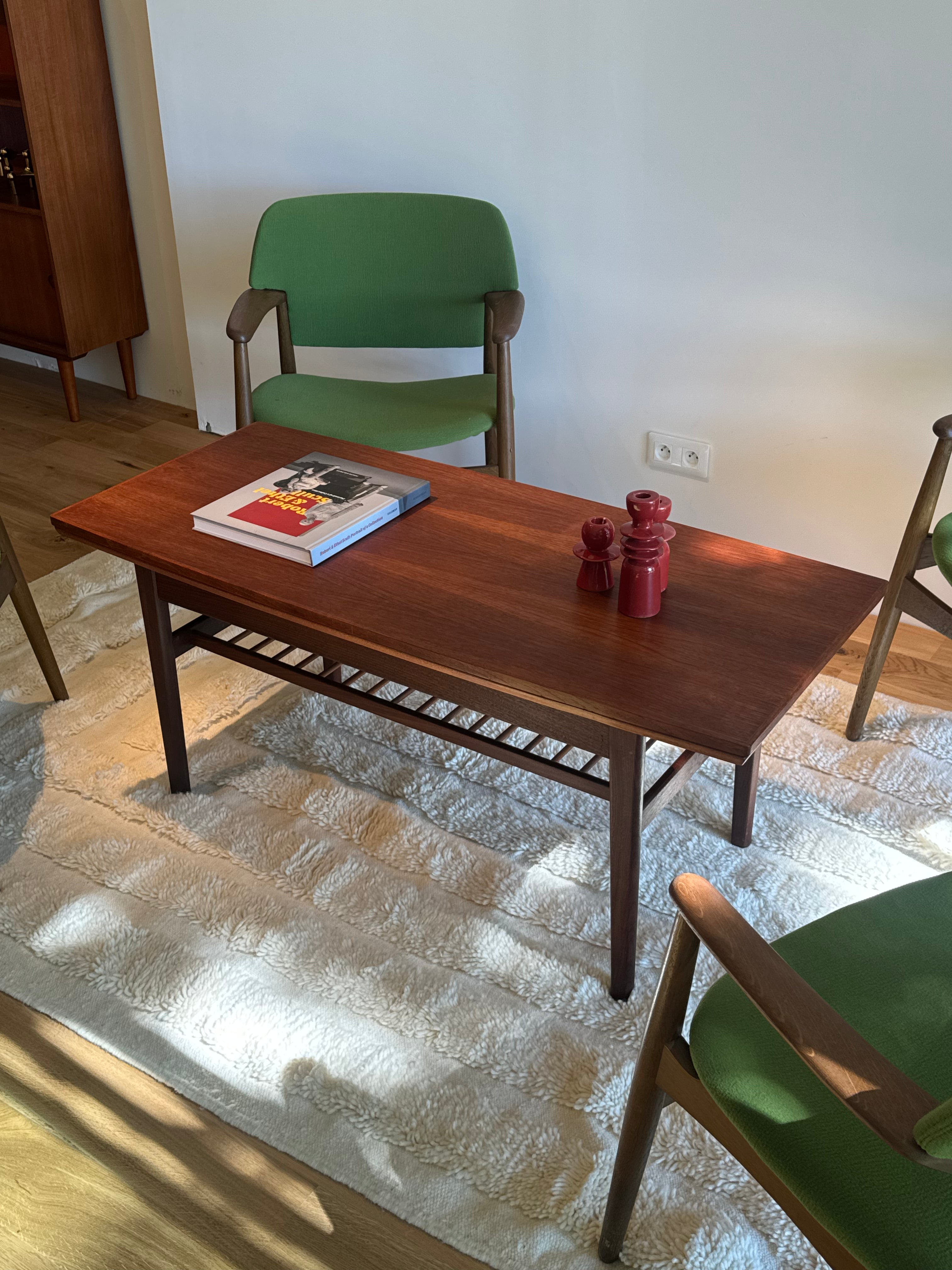 Table scandinave vintage "Elevator" en teck